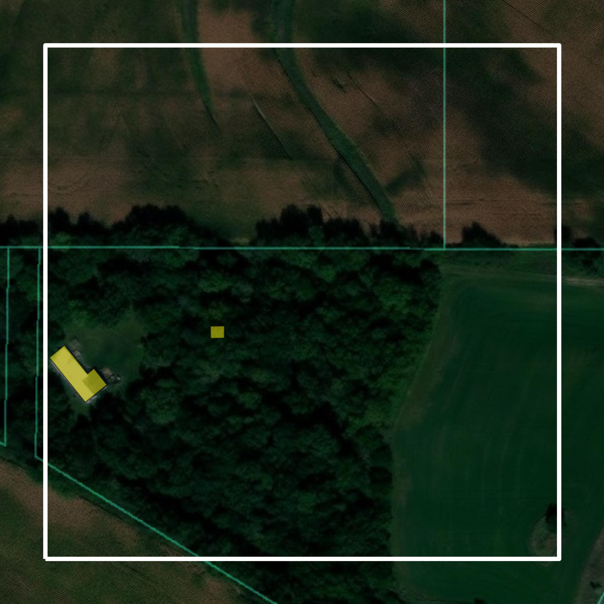 This image shows parcel and building data in Jones County created using GIS data in Equator.