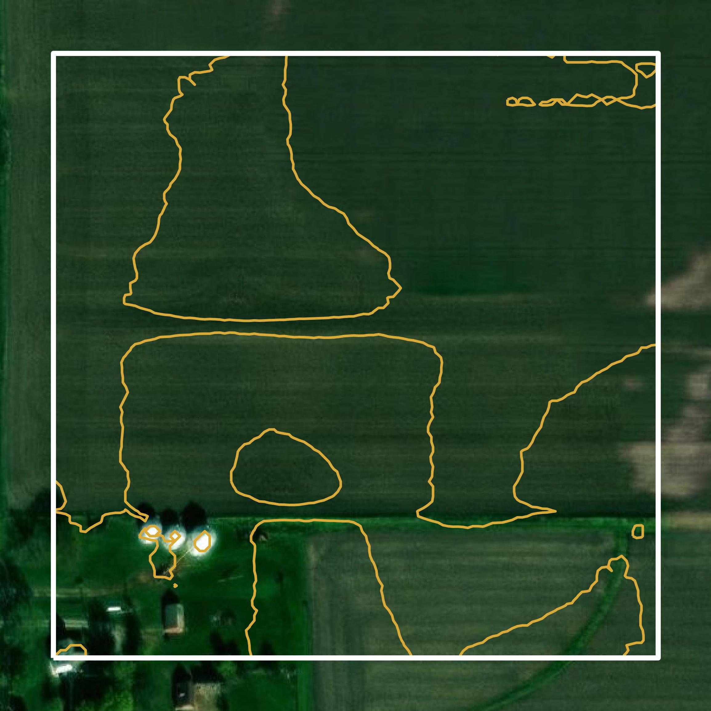 This image shows a contour map in Lee County created using GIS data in Equator.