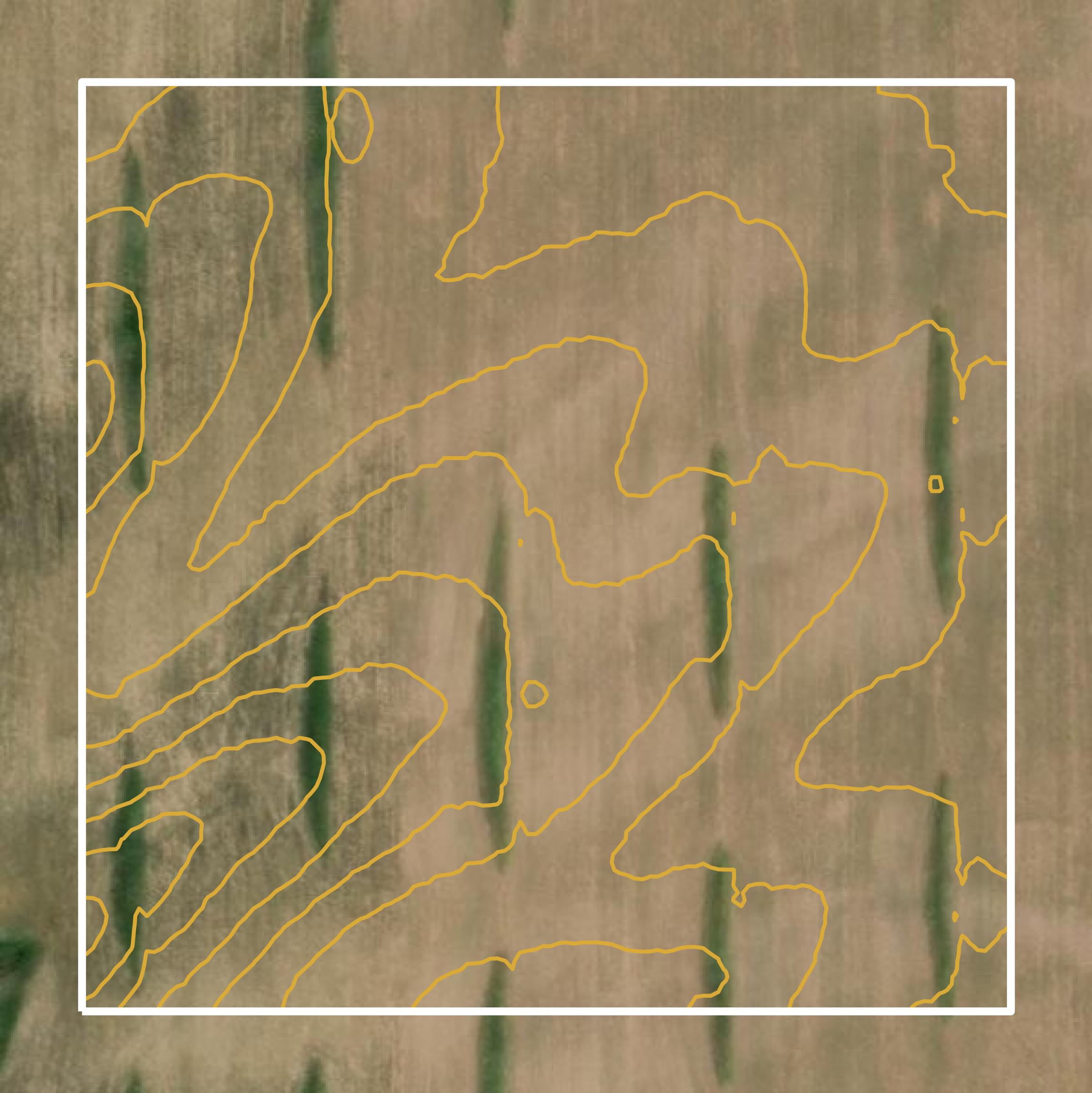 This image shows a contour map in Marion County created using GIS data in Equator.