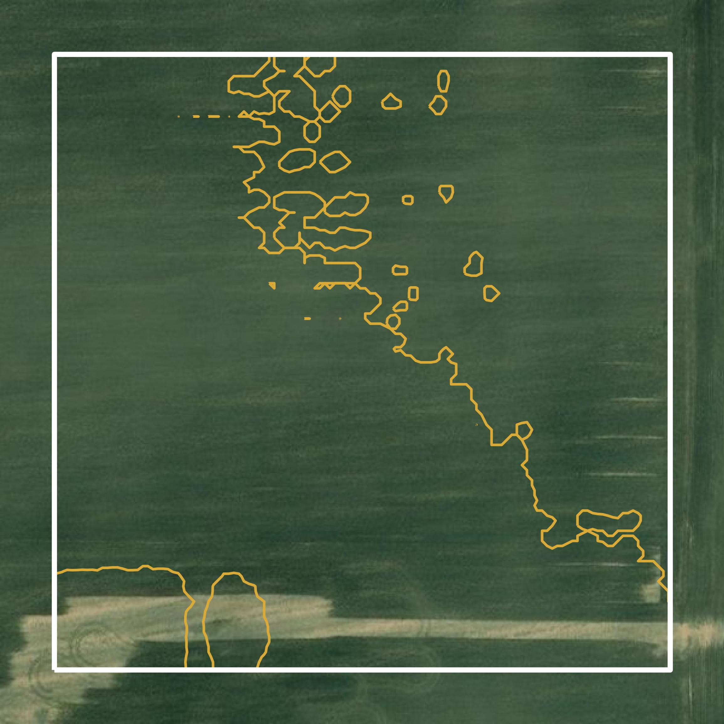 This image shows a contour map in Monroe County created using GIS data in Equator.