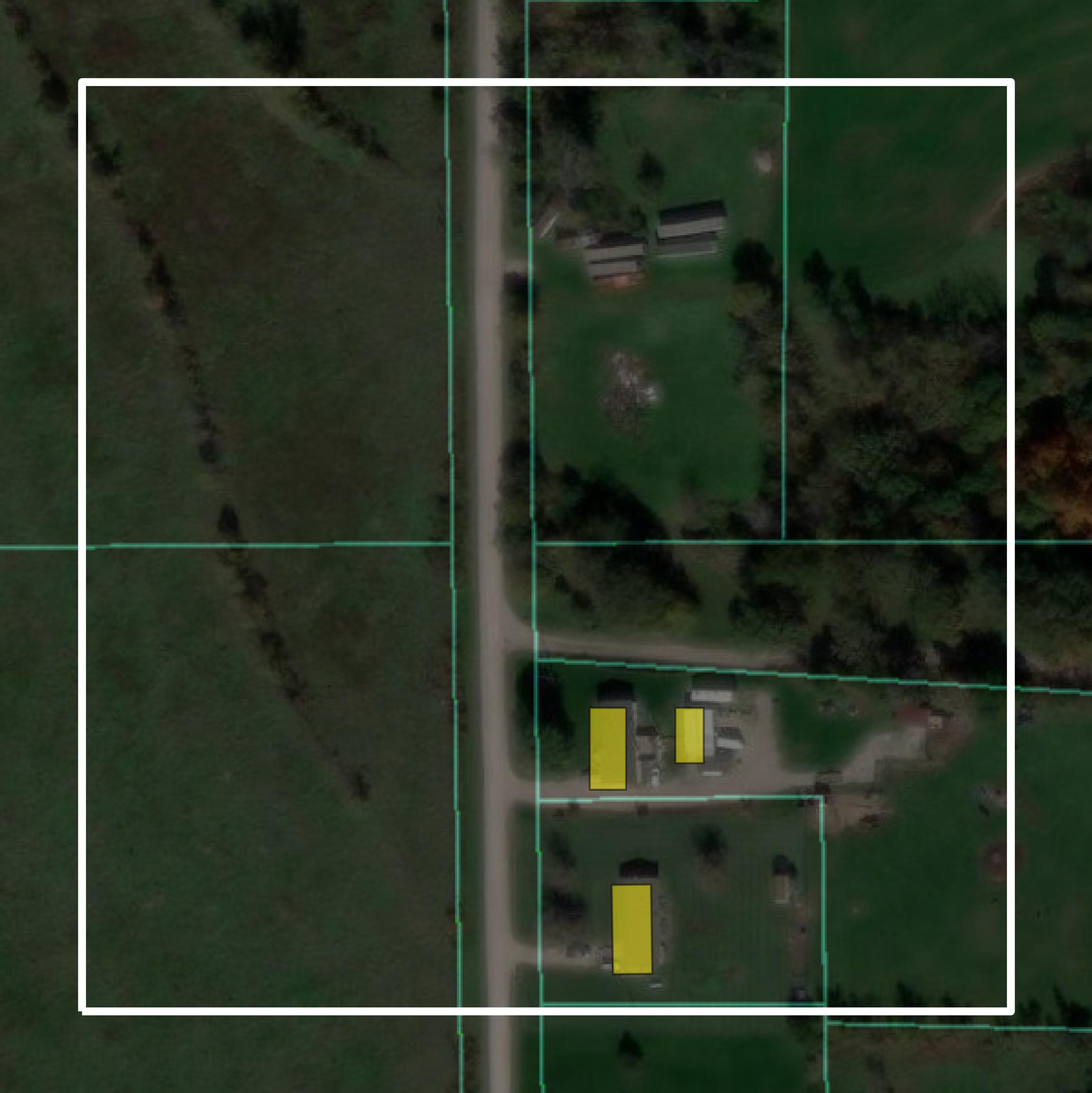 This image shows parcel and building data in Monroe County created using GIS data in Equator.