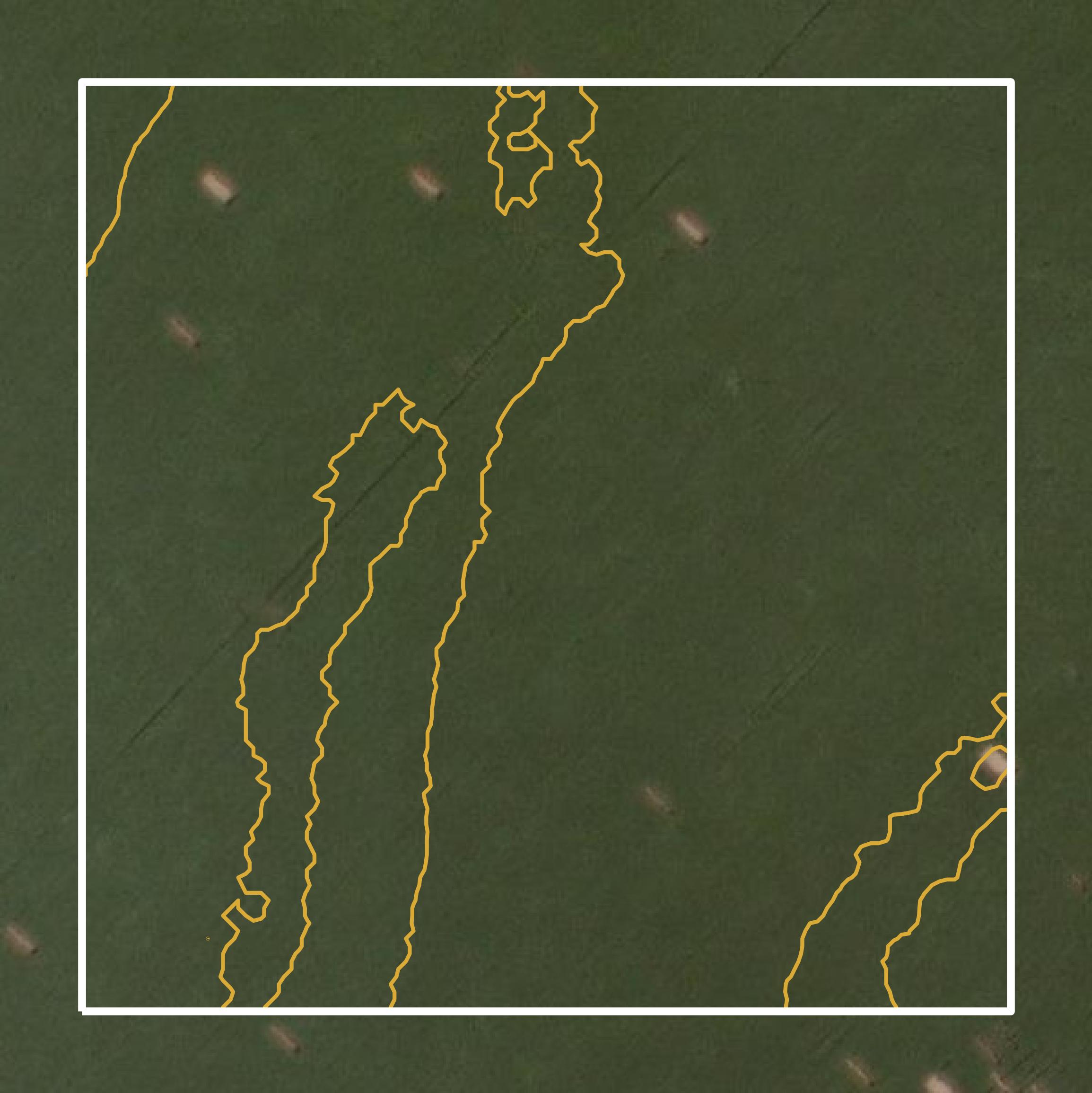 This image shows a contour map in Montgomery County created using GIS data in Equator.
