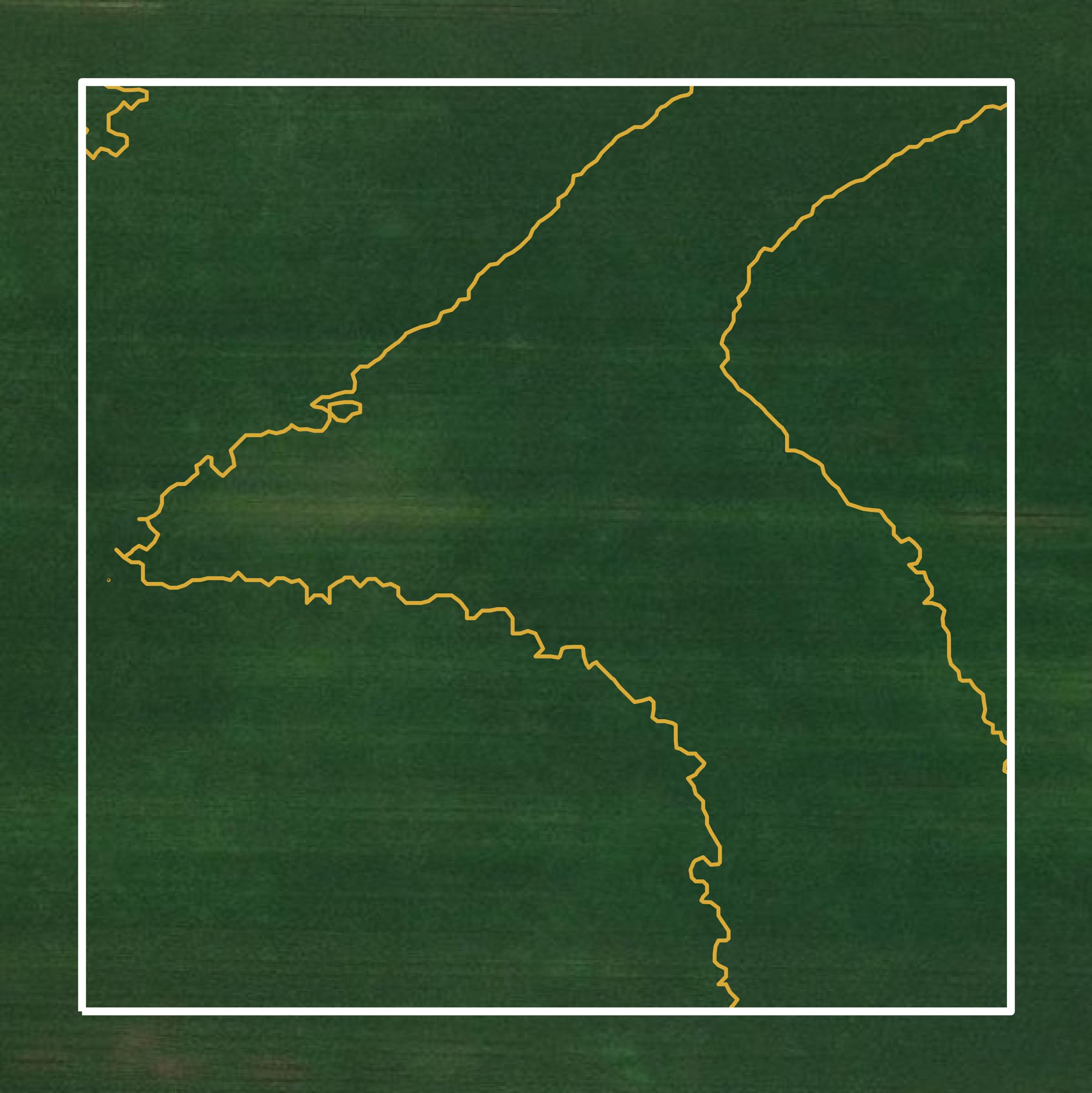 This image shows a contour map in O'Brien County created using GIS data in Equator.