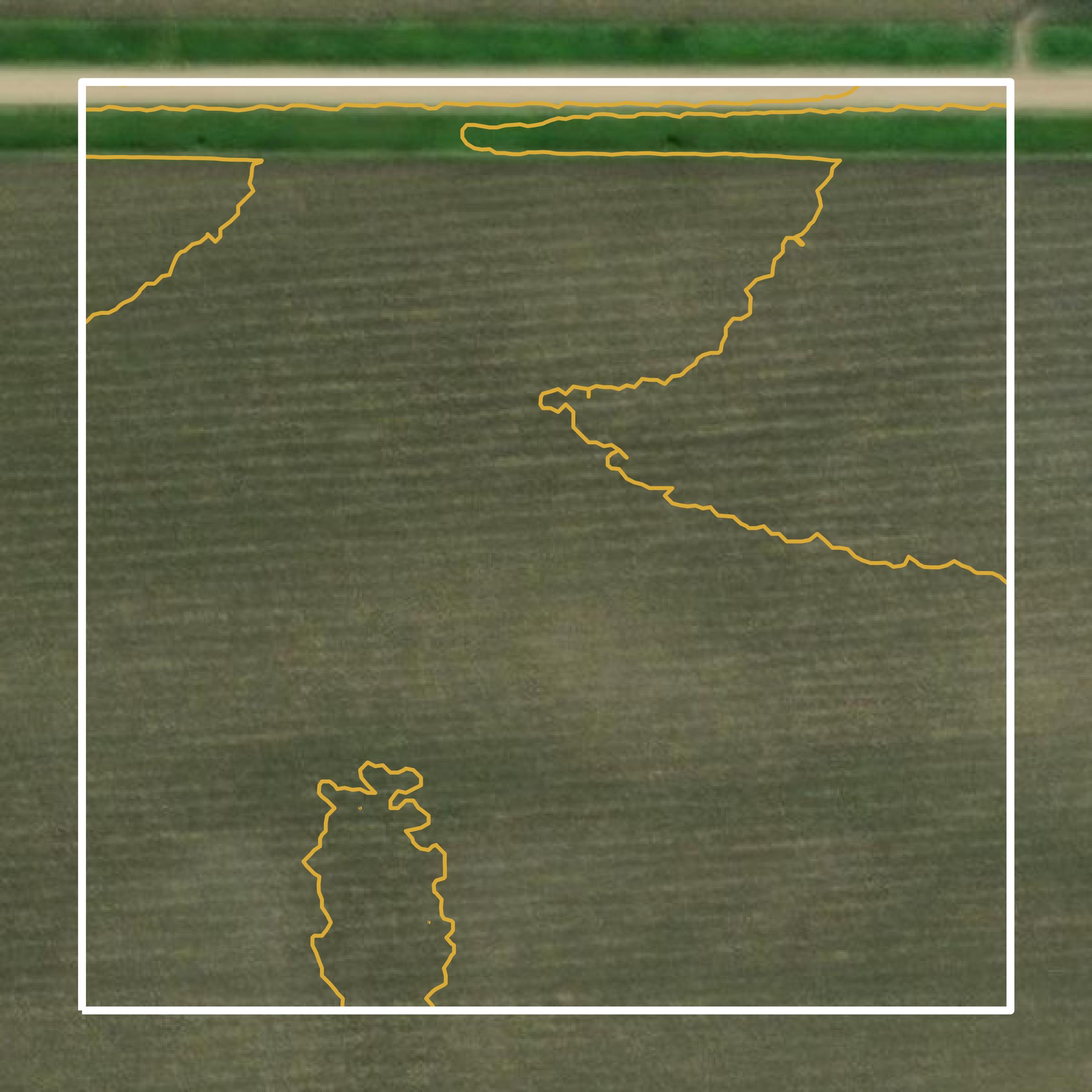 This image shows a contour map in Palo Alto County created using GIS data in Equator.