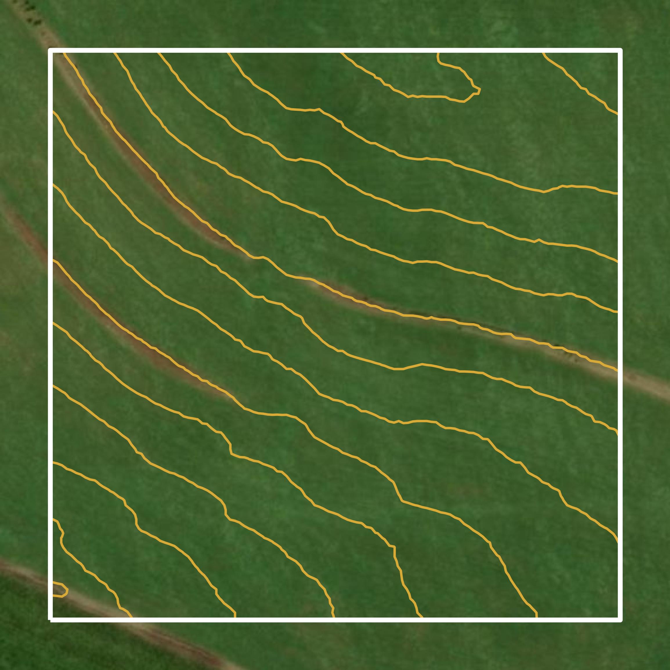 This image shows a contour map in Plymouth County created using GIS data in Equator.