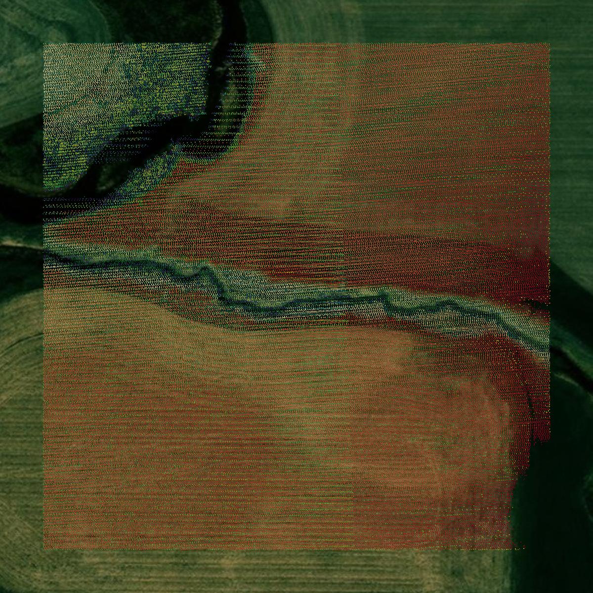 This image shows a LiDAR point cloud in Plymouth County created using GIS data in Equator.
