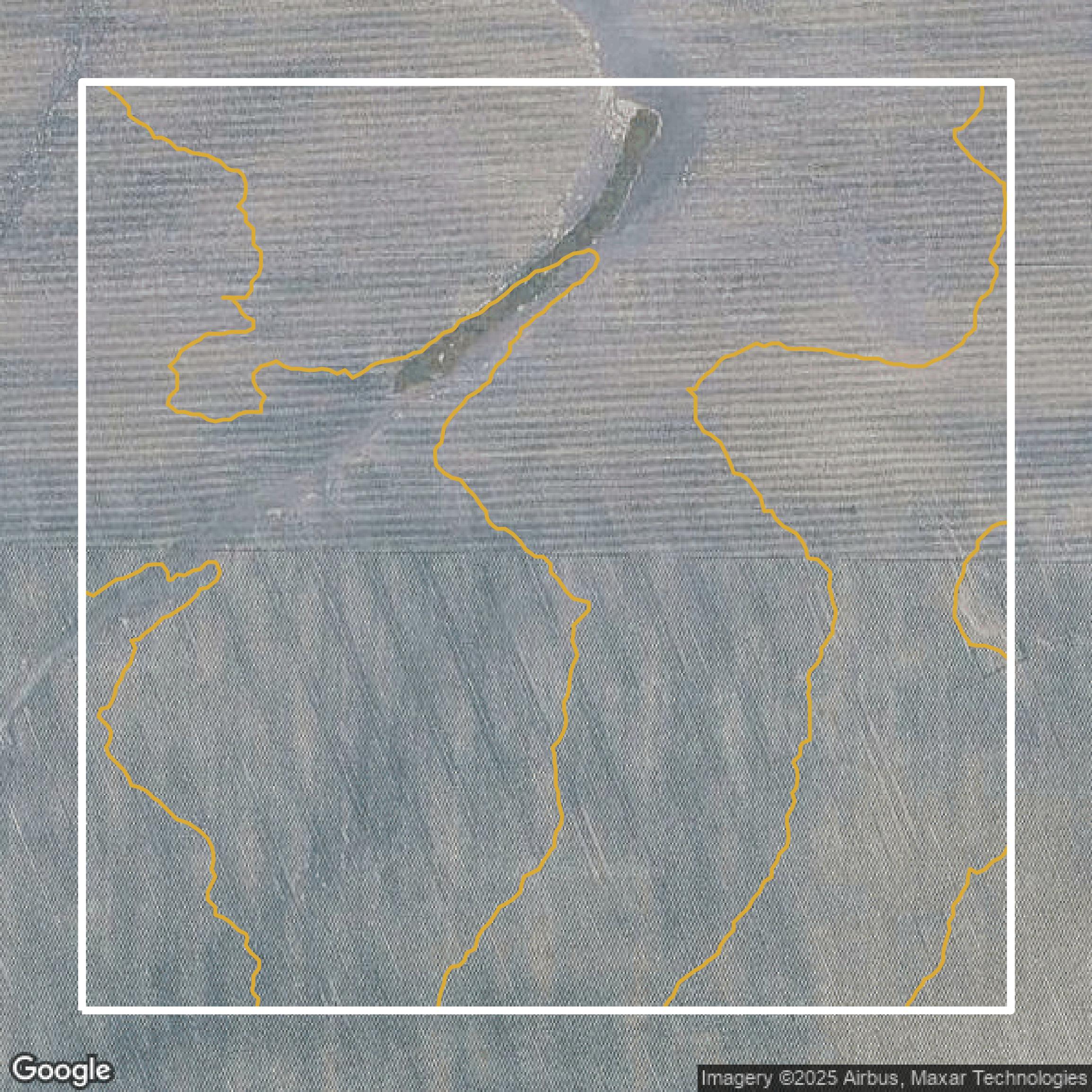 This image shows a contour map in Polk County created using GIS data in Equator.