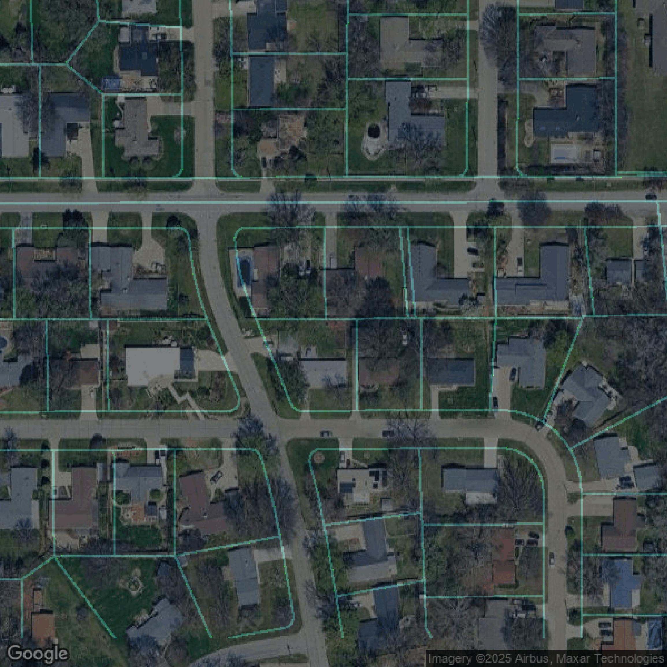 This image shows parcel data in Polk County created using GIS data in Equator.