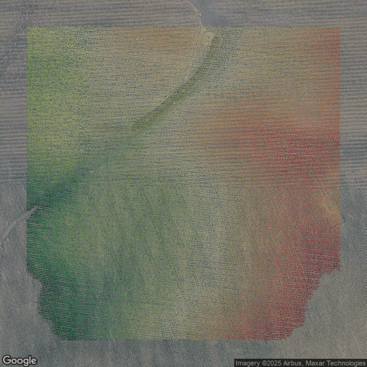 This image shows a LiDAR point cloud in Polk County created using GIS data in Equator.