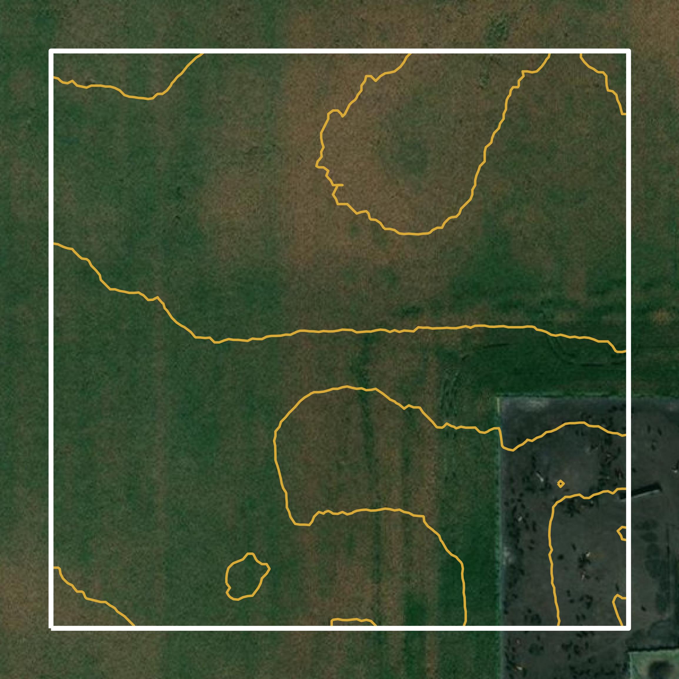 This image shows a contour map in Sac County created using GIS data in Equator.