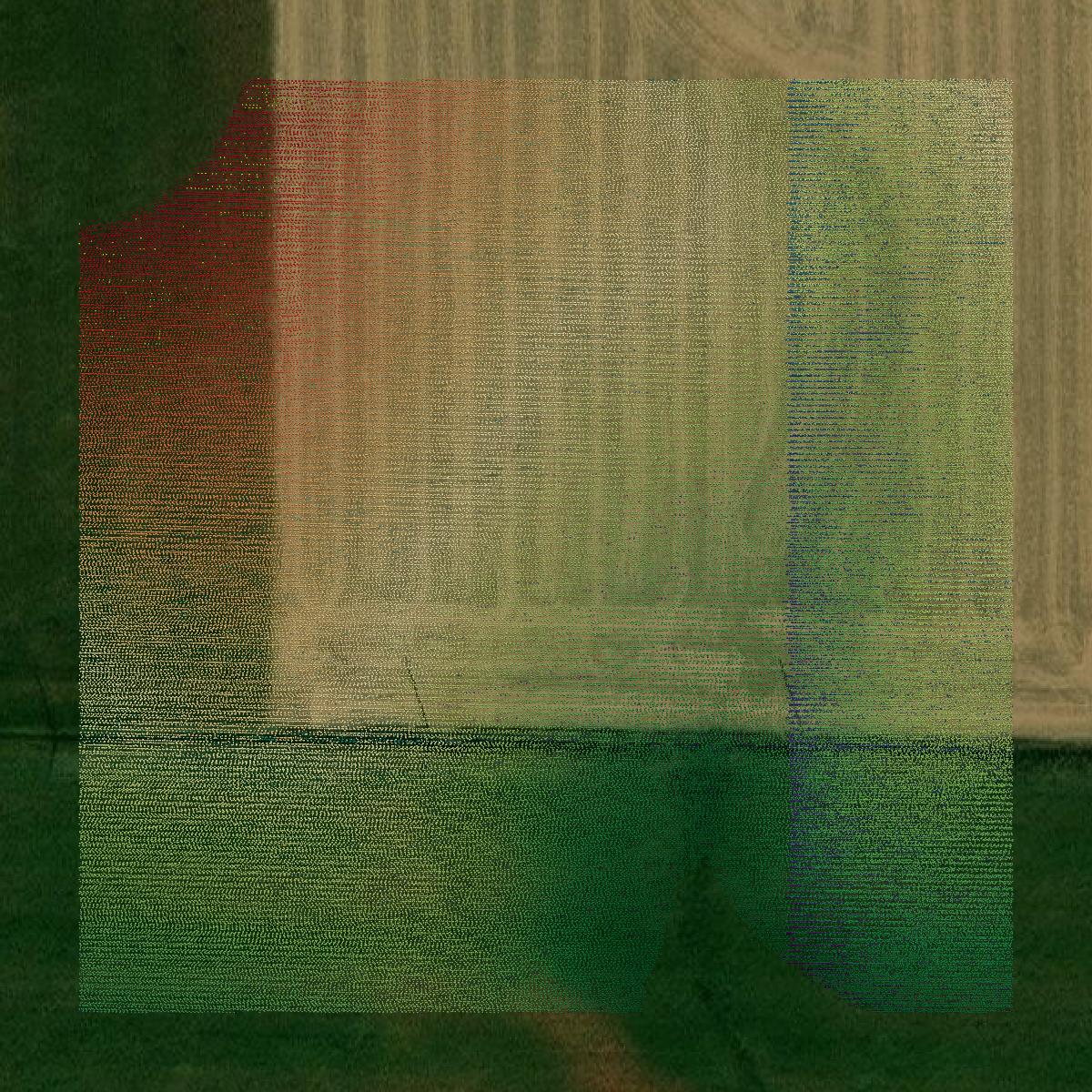This image shows a LiDAR point cloud in Sioux County created using GIS data in Equator.