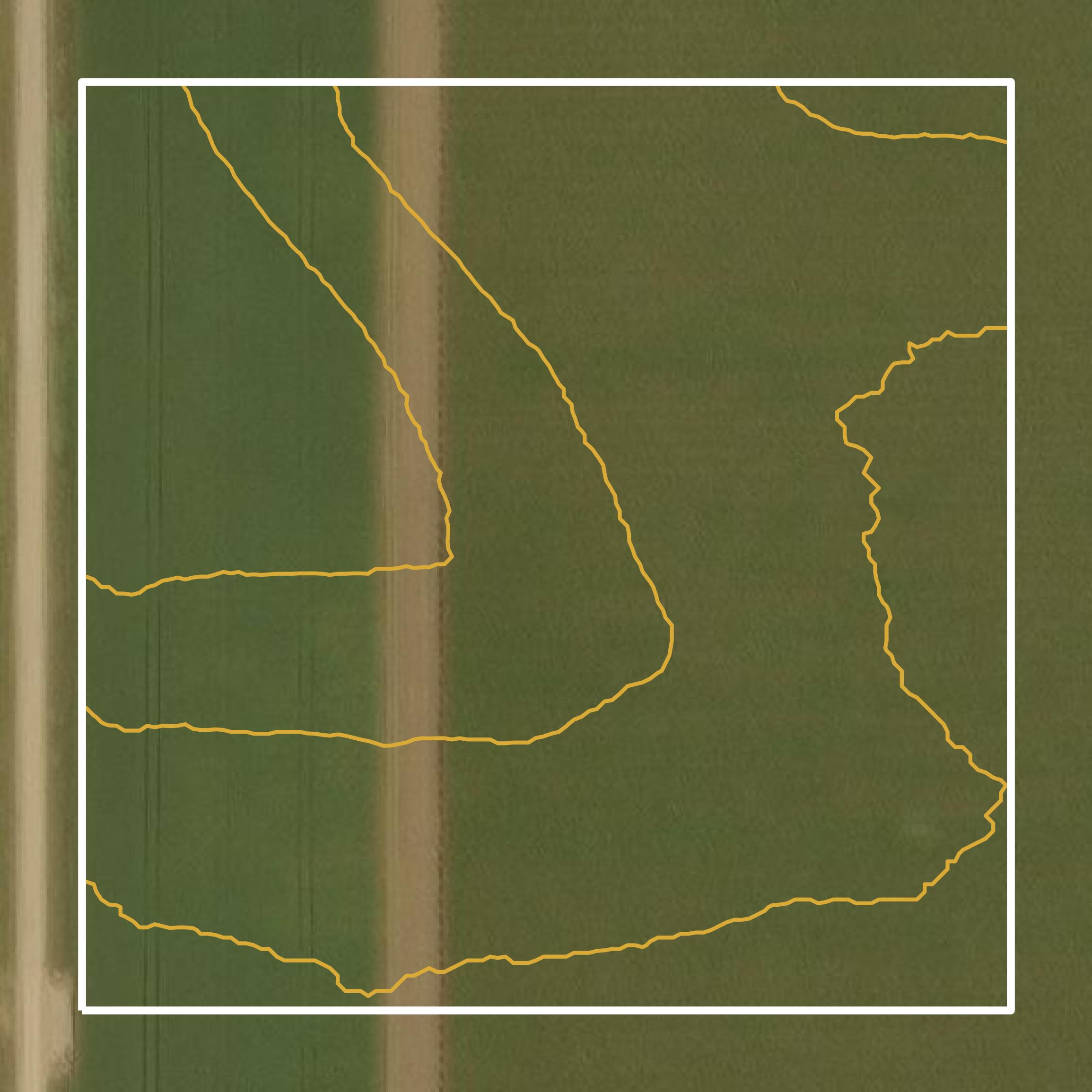 This image shows a contour map in Tama County created using GIS data in Equator.