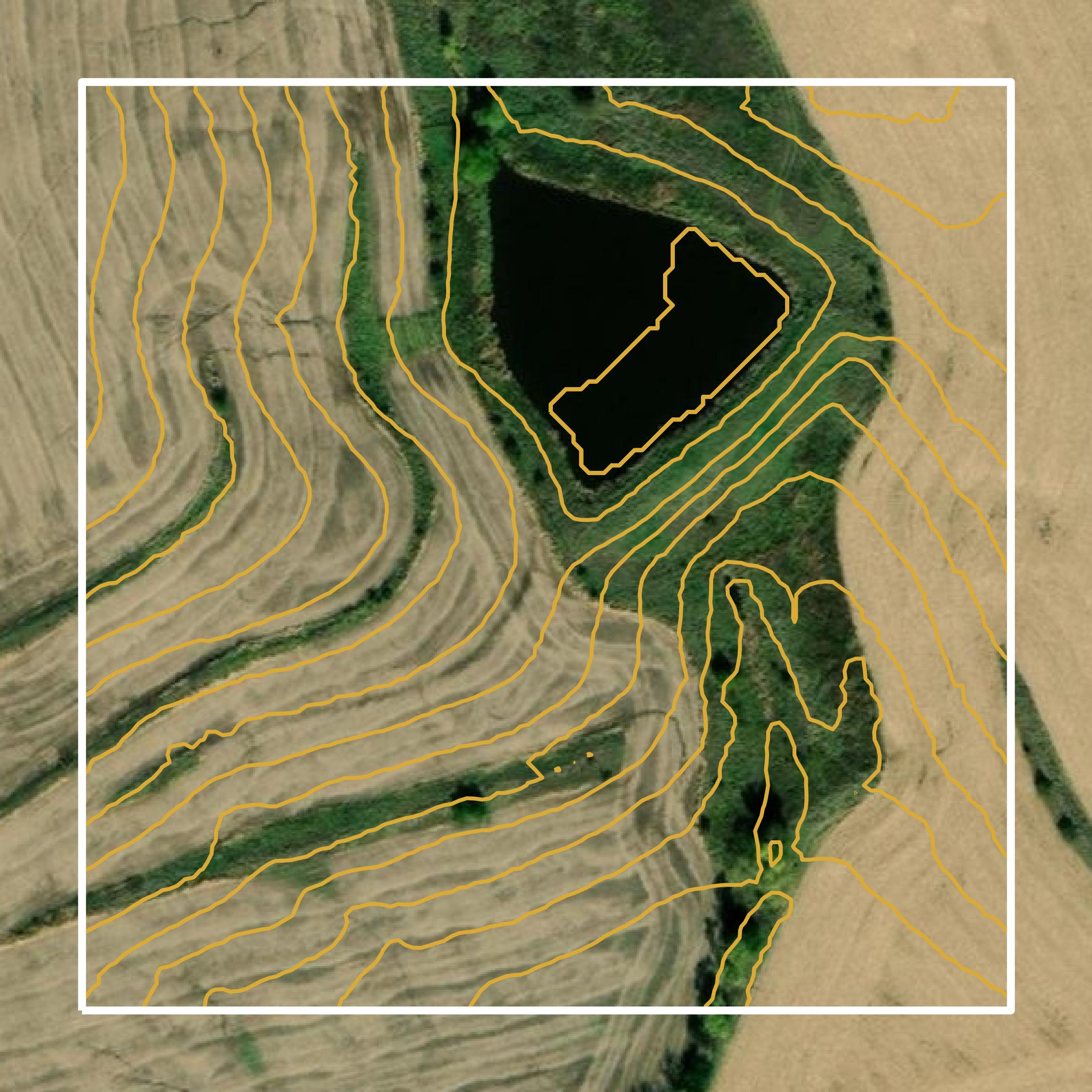 This image shows a contour map in Taylor County created using GIS data in Equator.