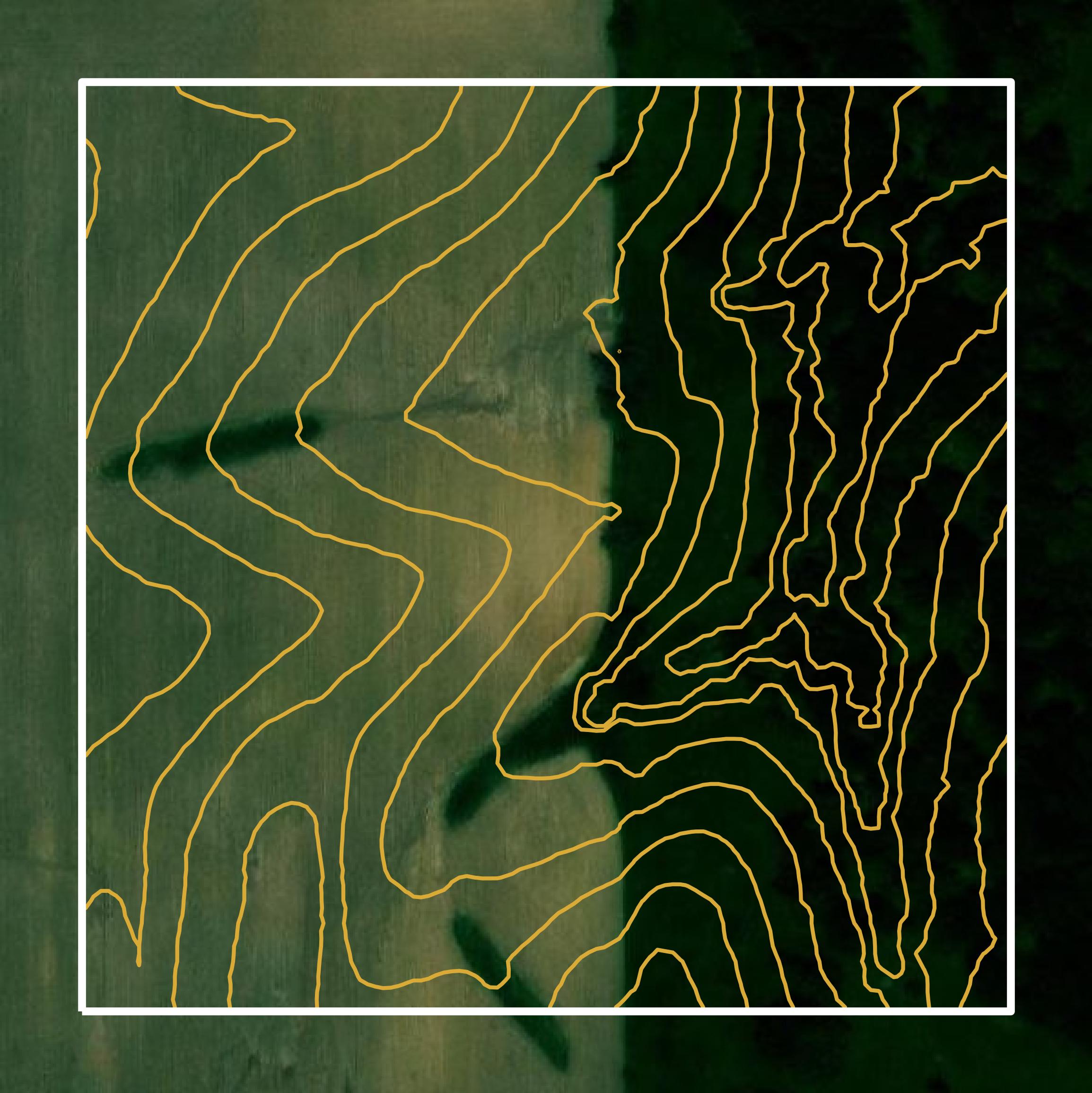 This image shows a contour map in Van Buren County created using GIS data in Equator.