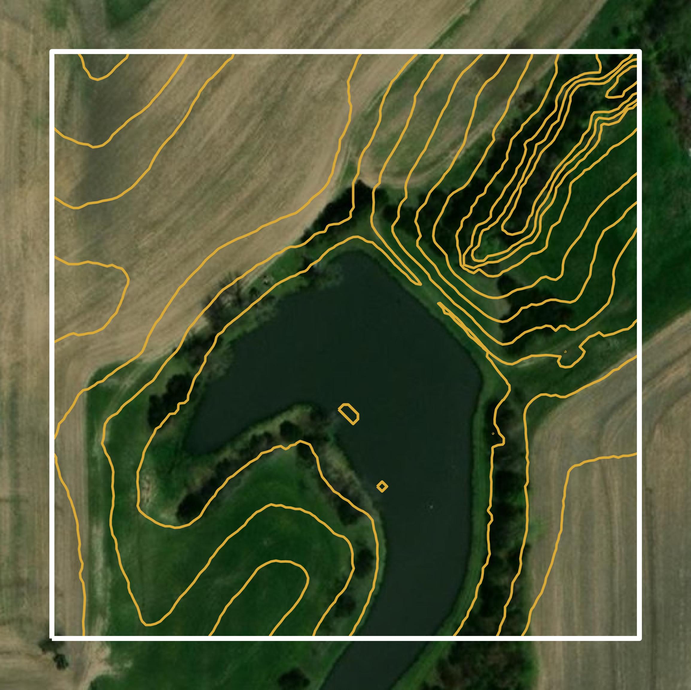 This image shows a contour map in Wapello County created using GIS data in Equator.