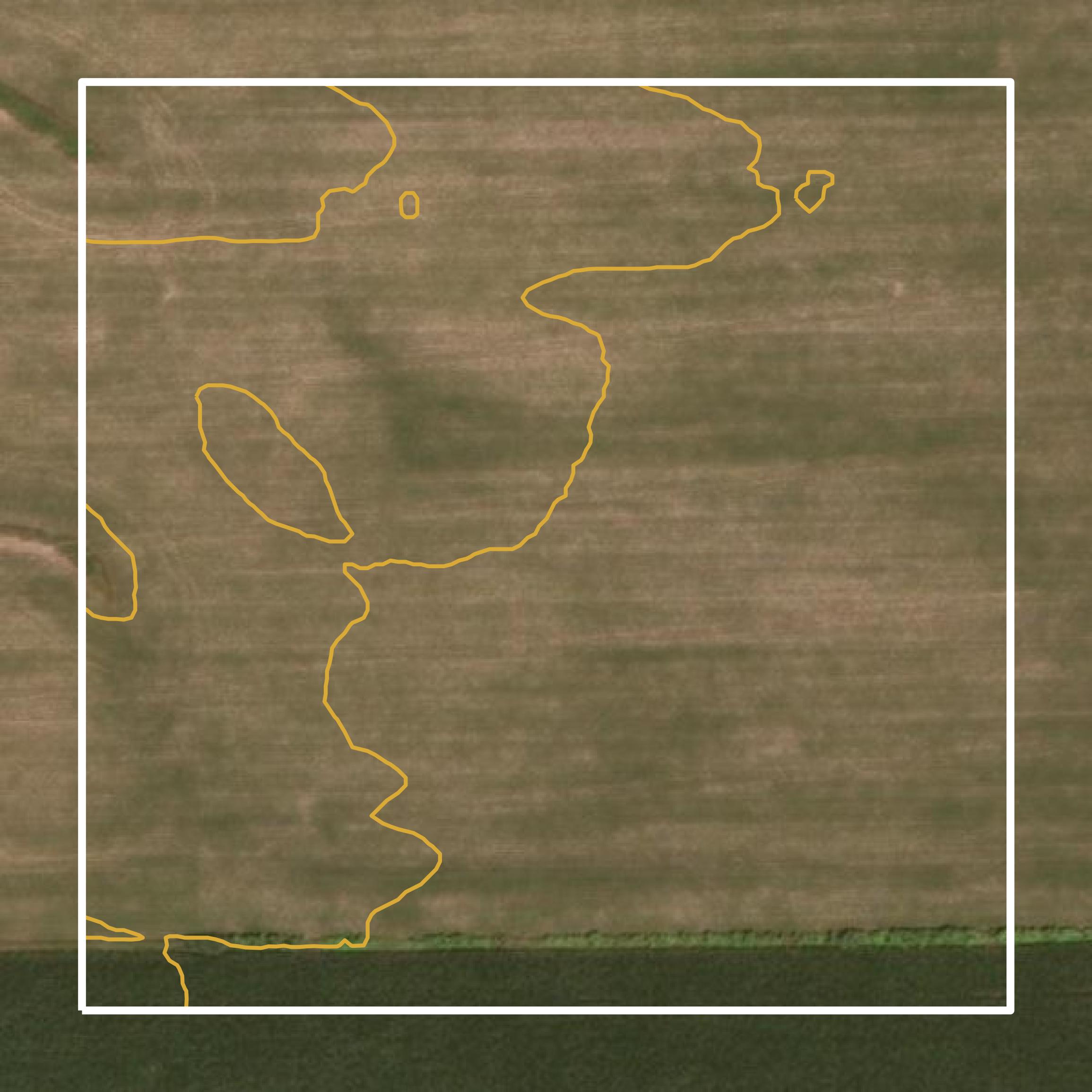 This image shows a contour map in Warren County created using GIS data in Equator.