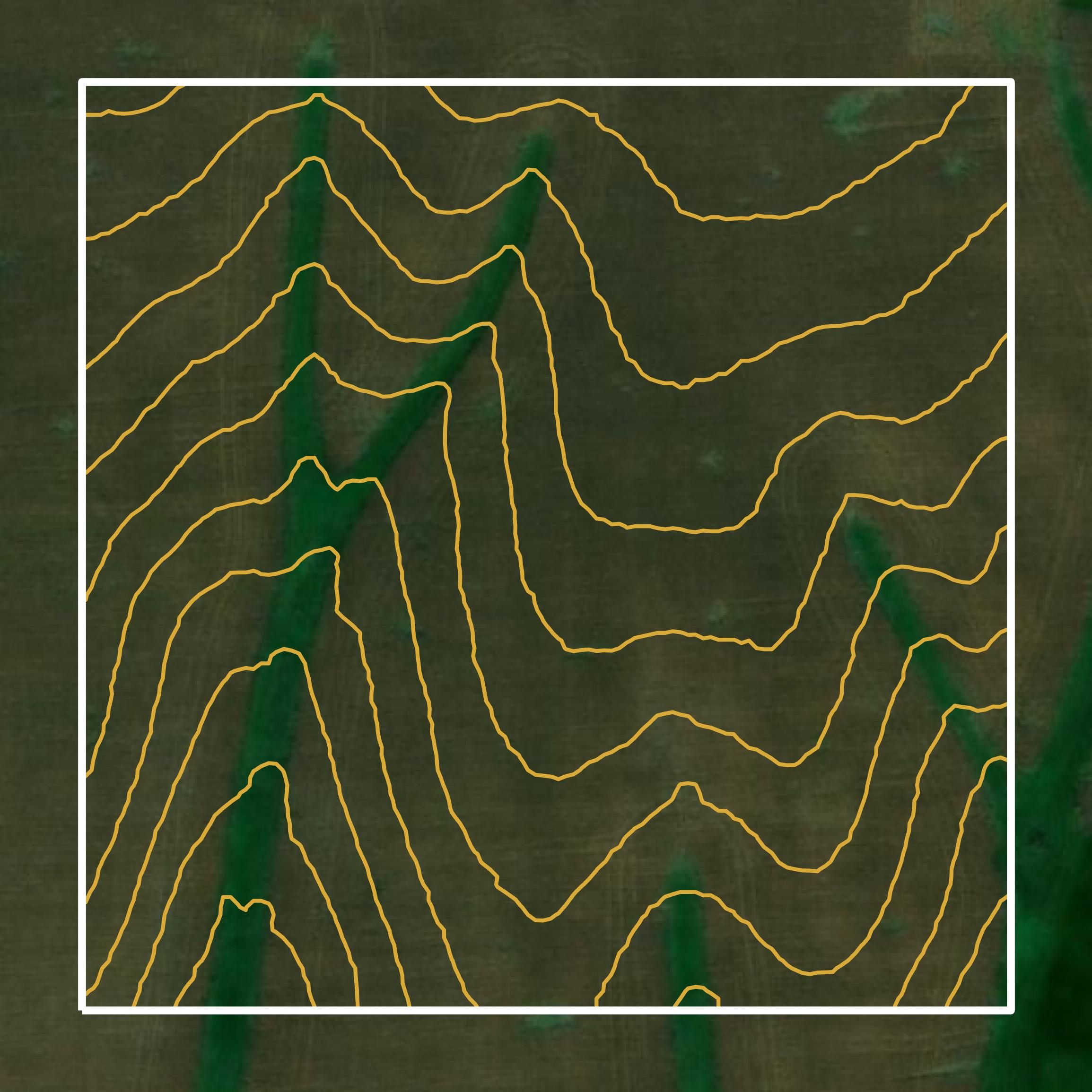 This image shows a contour map in Washington County created using GIS data in Equator.