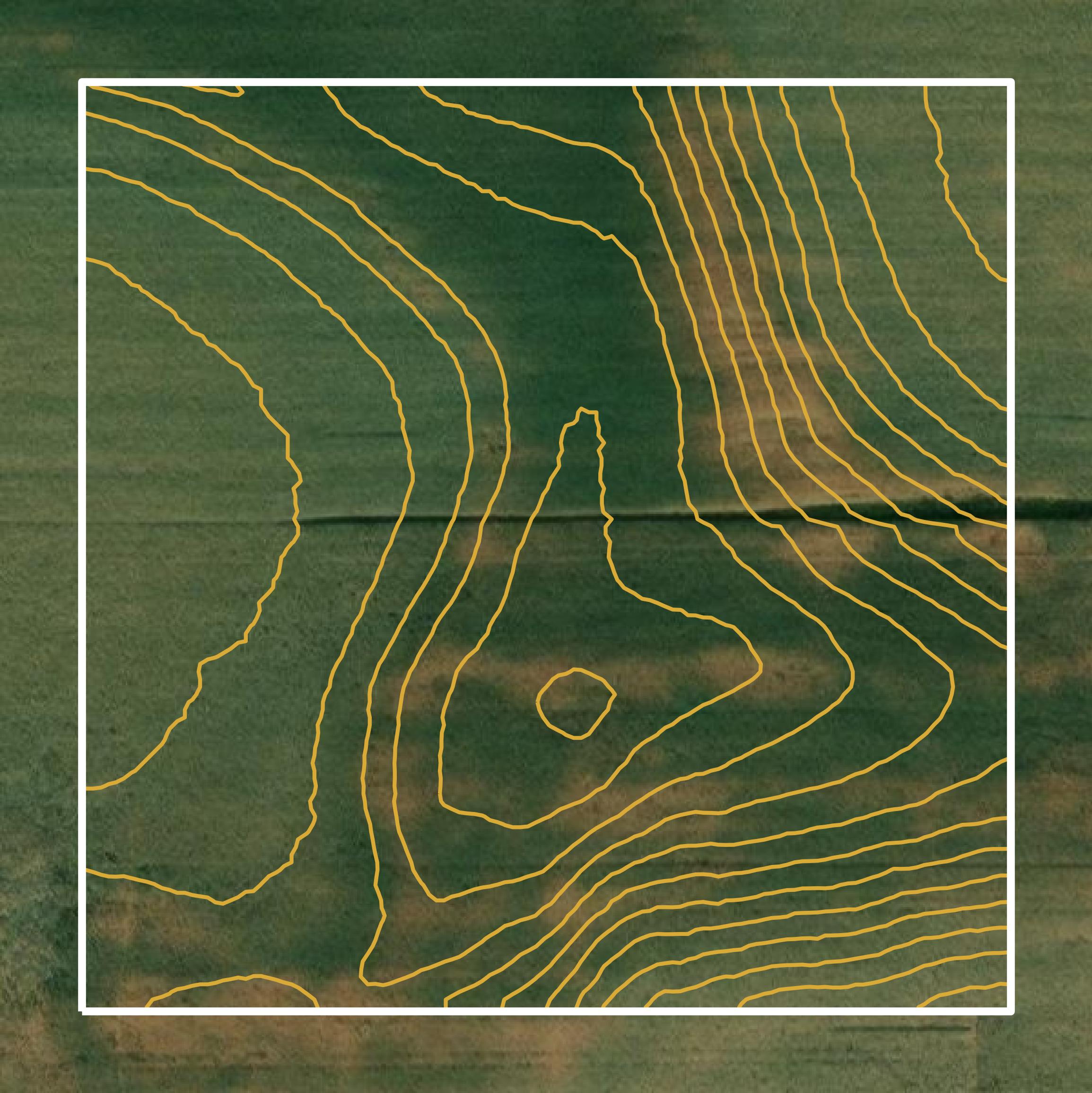This image shows a contour map in Winnebago County created using GIS data in Equator.