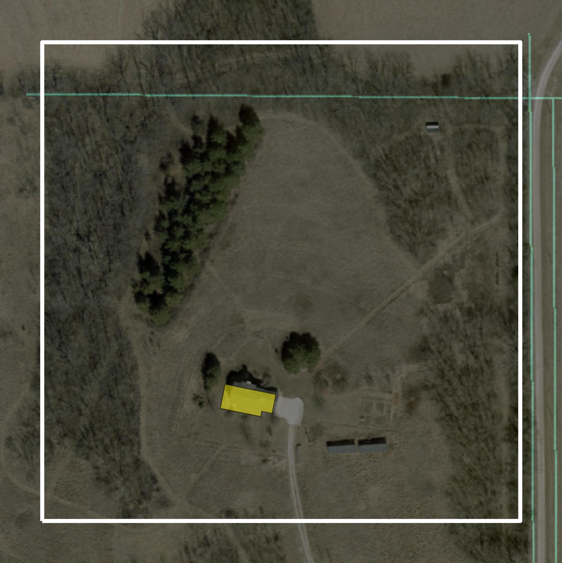 This image shows parcel and building data in Winneshiek County created using GIS data in Equator.