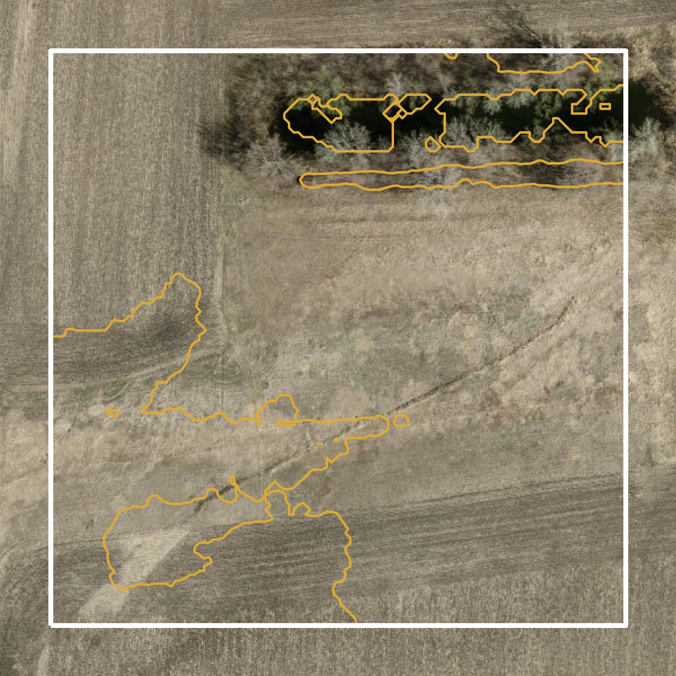 This image shows a contour map in Worth County created using GIS data in Equator.