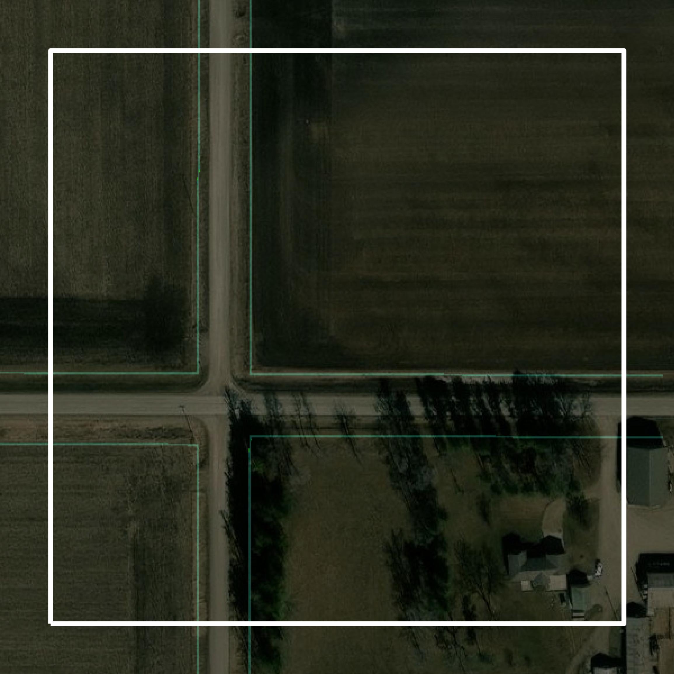 This image shows parcel and building data in Worth County created using GIS data in Equator.