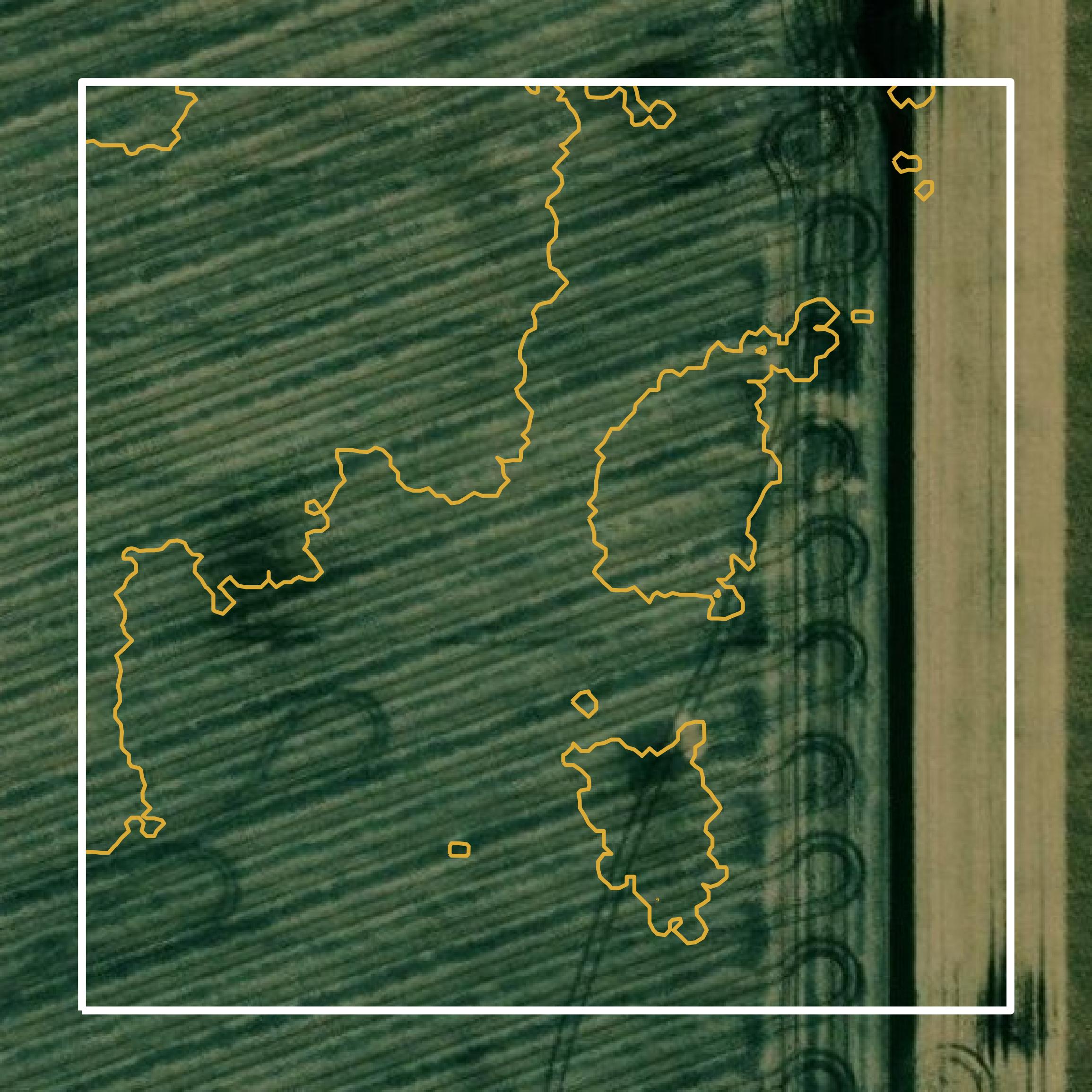 This image shows a contour map in Wright County created using GIS data in Equator.