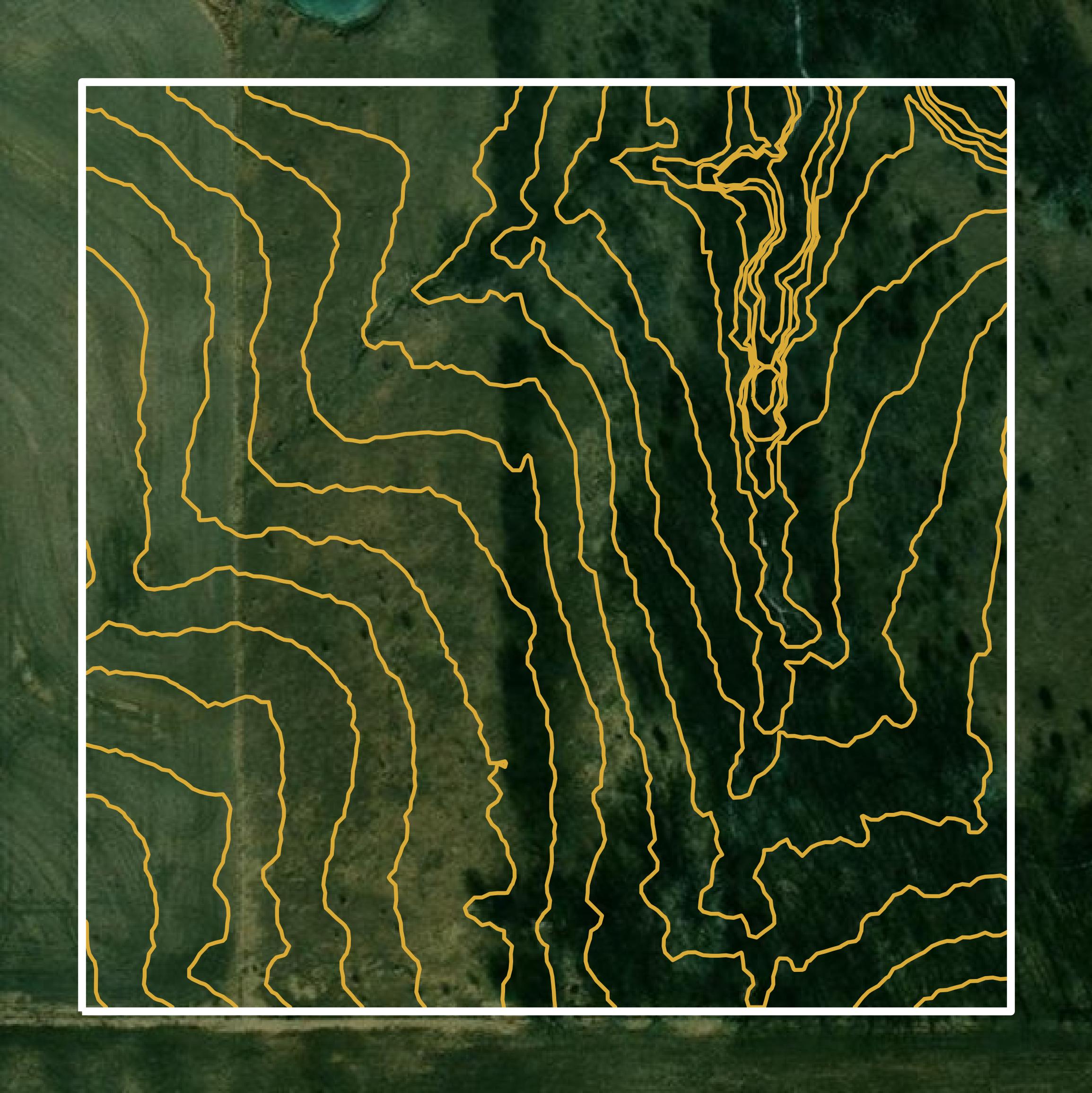 This image shows a contour map in Atchison County created using GIS data in Equator.