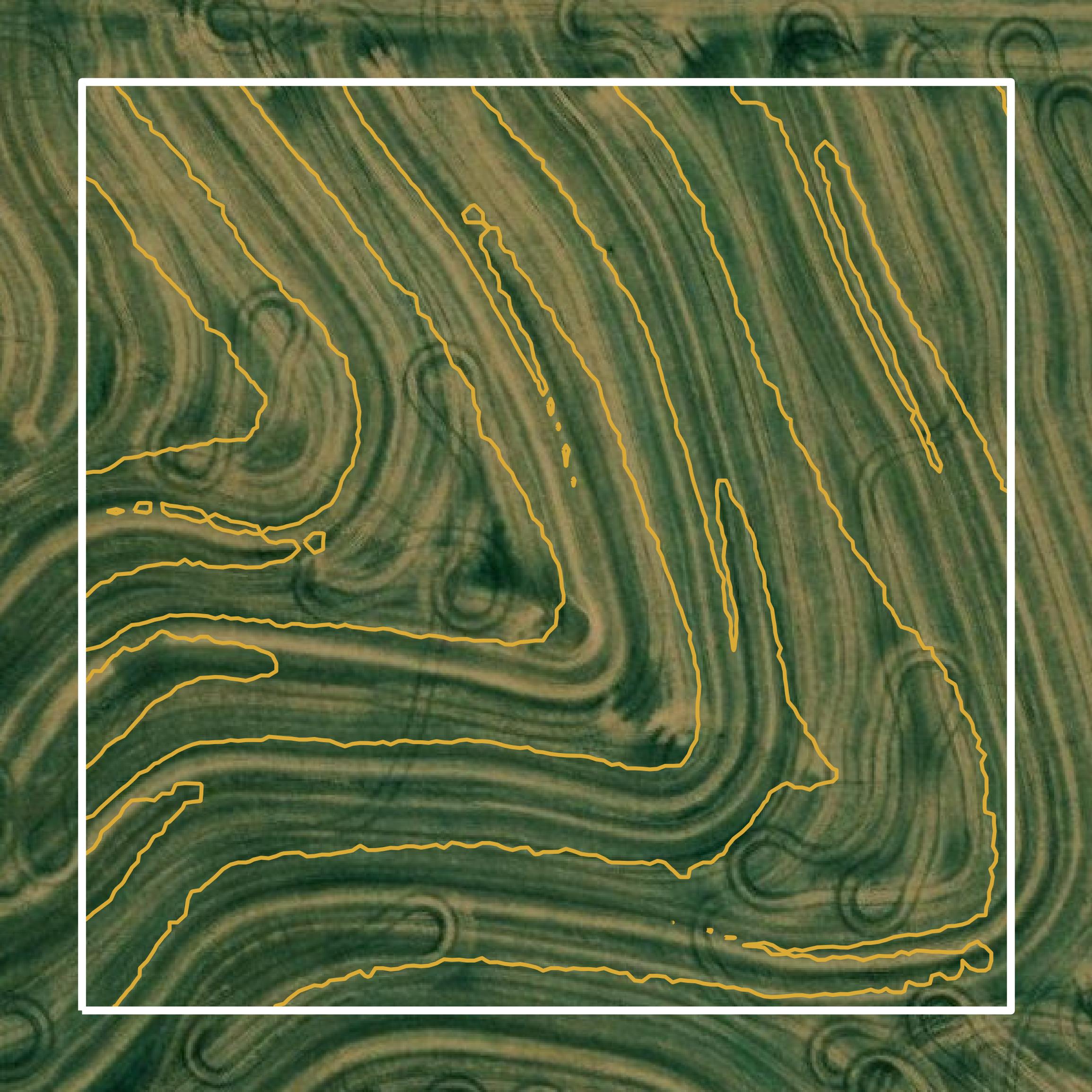 This image shows a contour map in Atchison County created using GIS data in Equator.