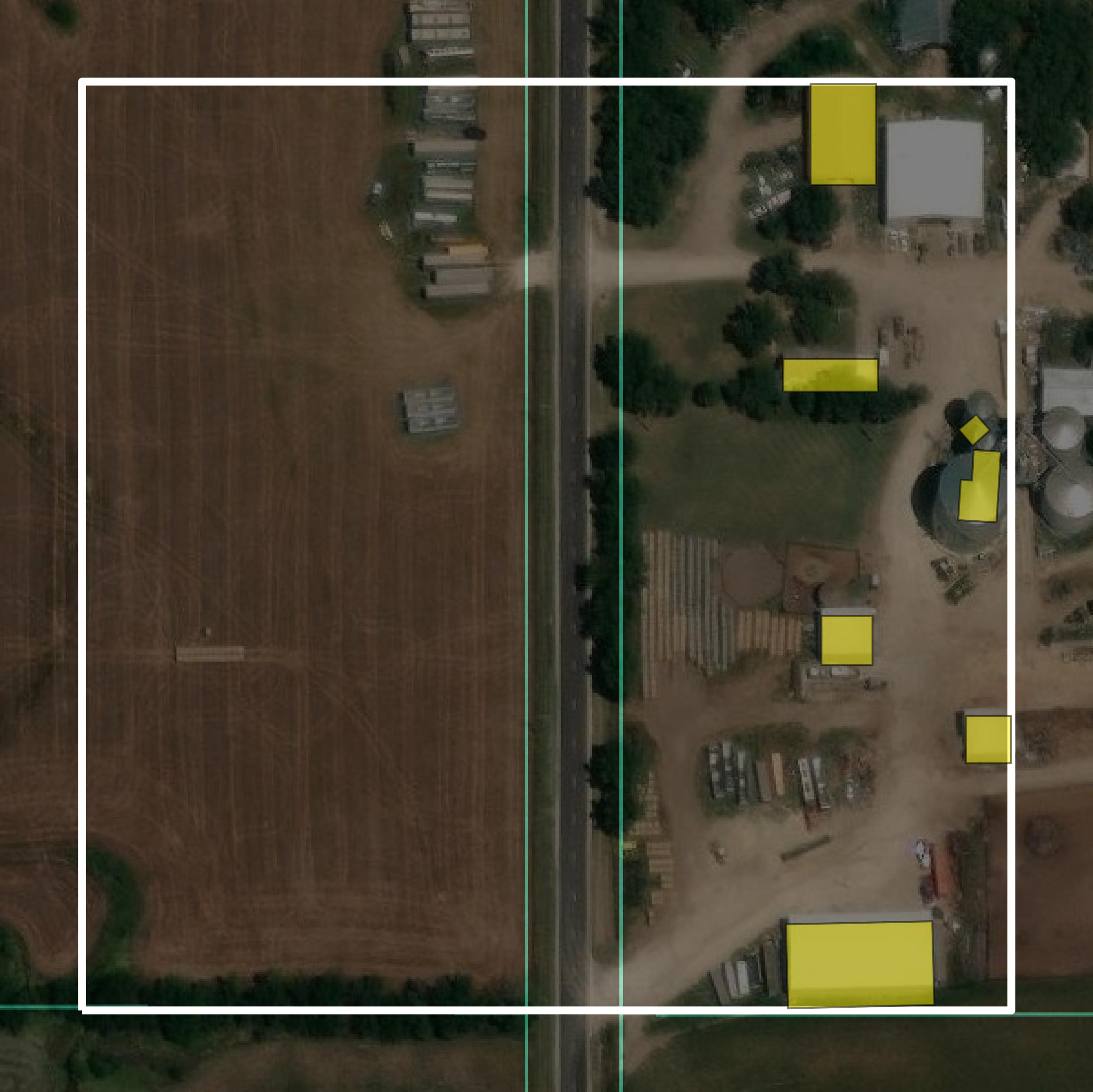 This image shows parcel and building data in Butler County created using GIS data in Equator.