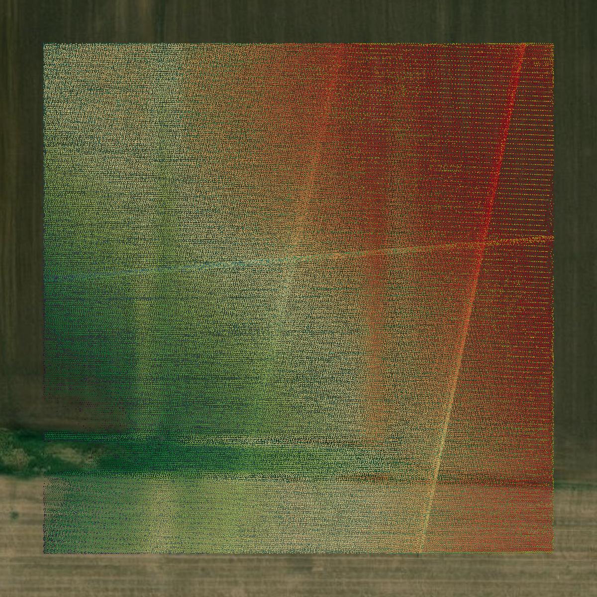 This image shows a LiDAR point cloud in Cherokee County created using GIS data in Equator.