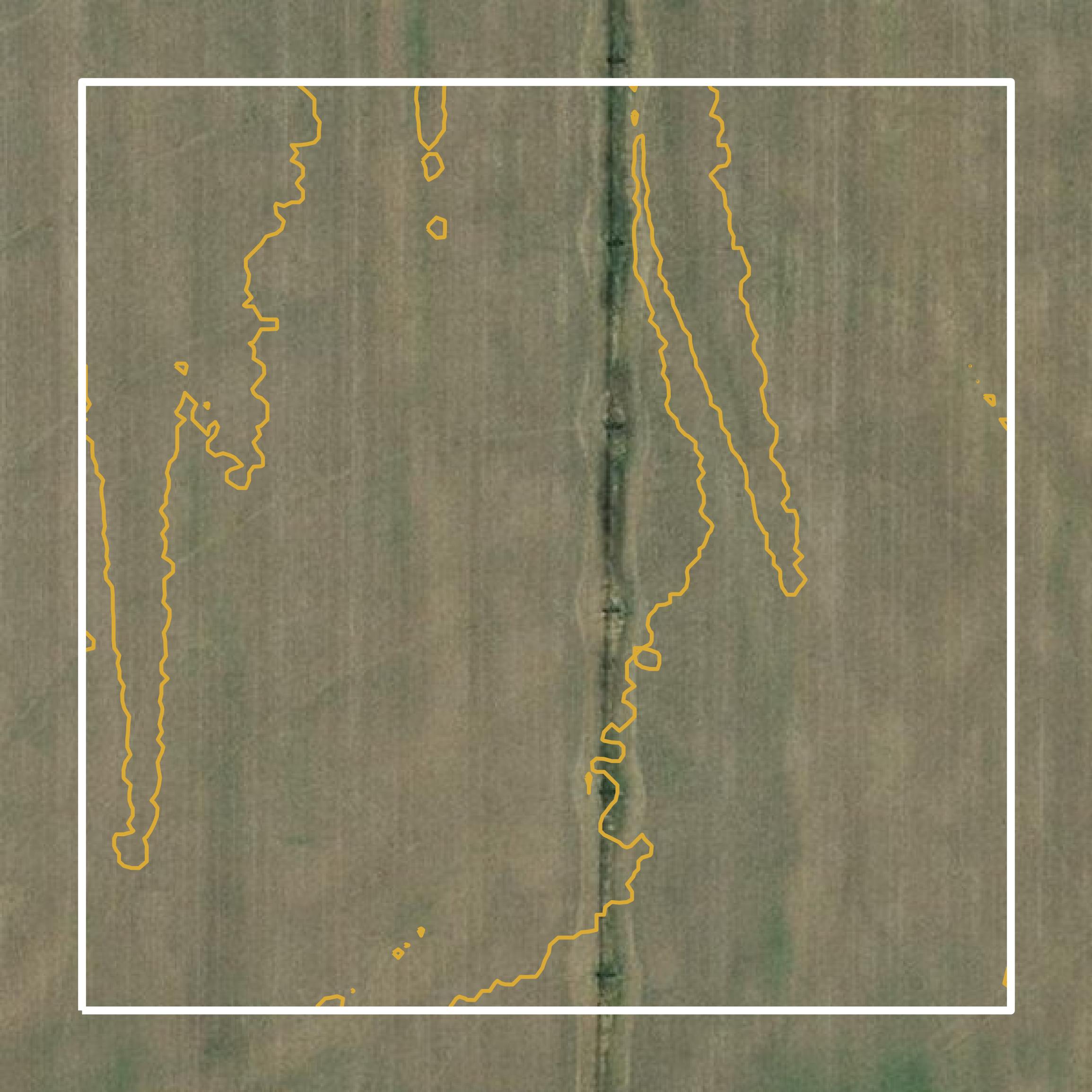 This image shows a contour map in Crawford County created using GIS data in Equator.