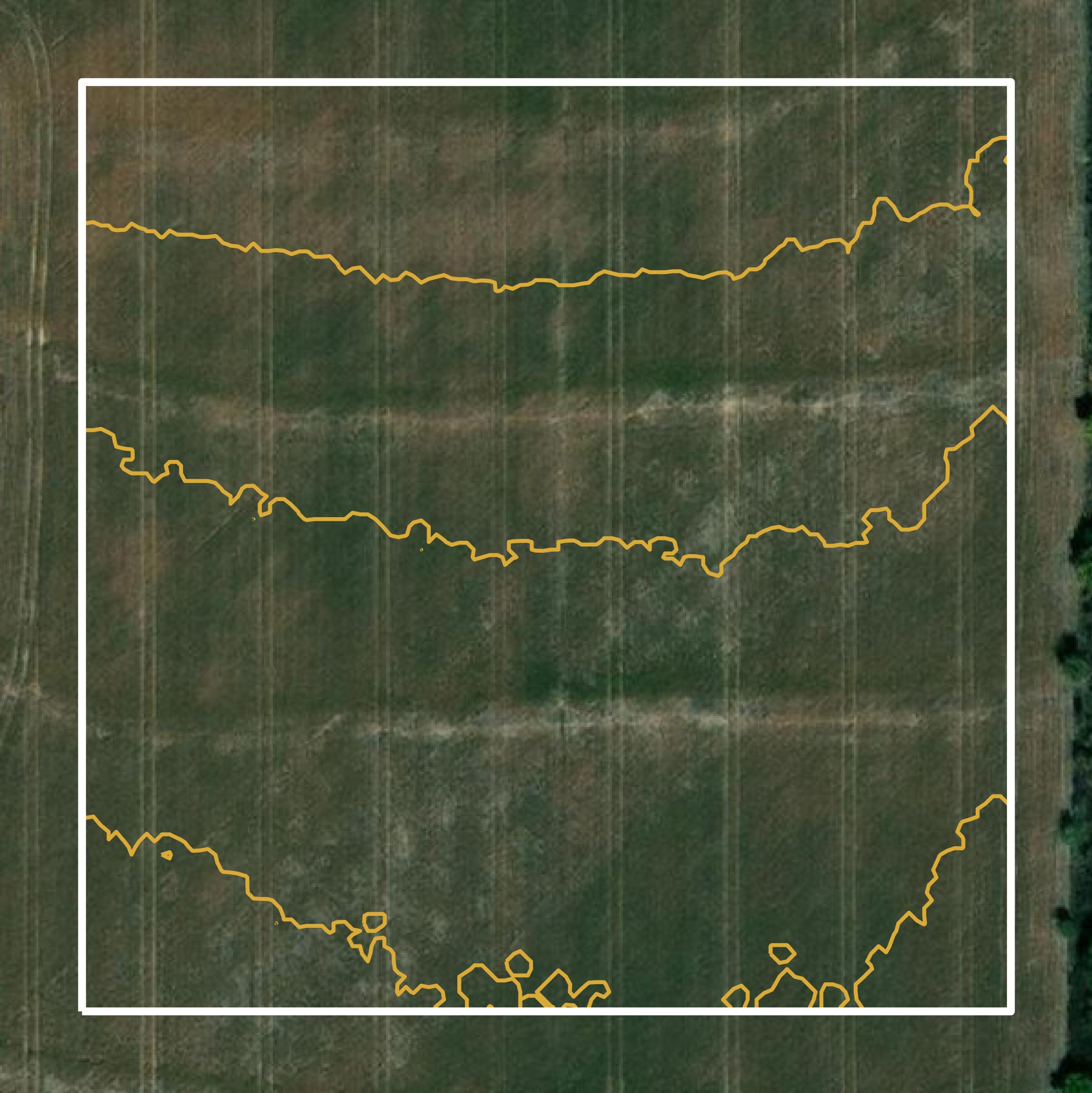 This image shows a contour map in Crawford County created using GIS data in Equator.