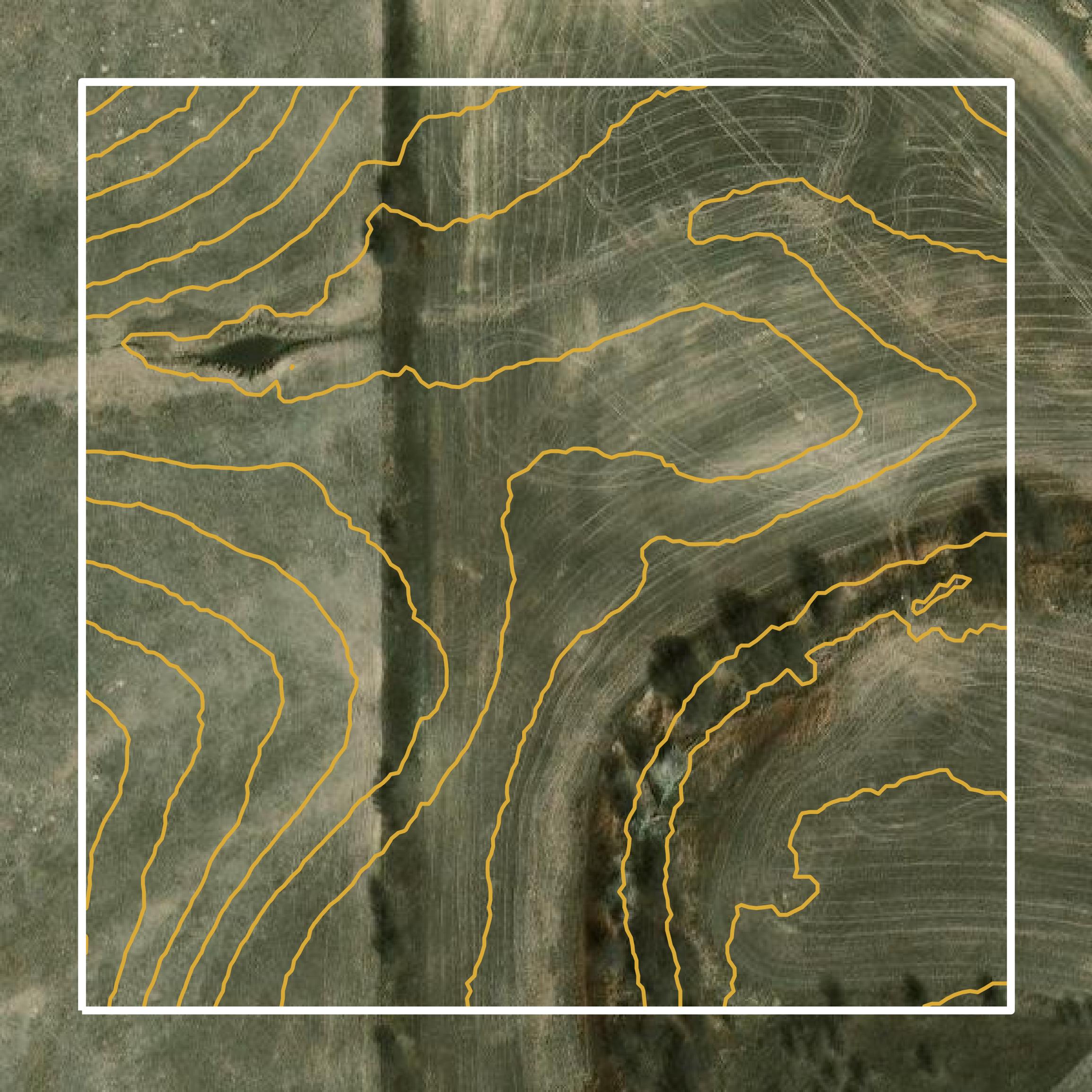 This image shows a contour map in Decatur County created using GIS data in Equator.