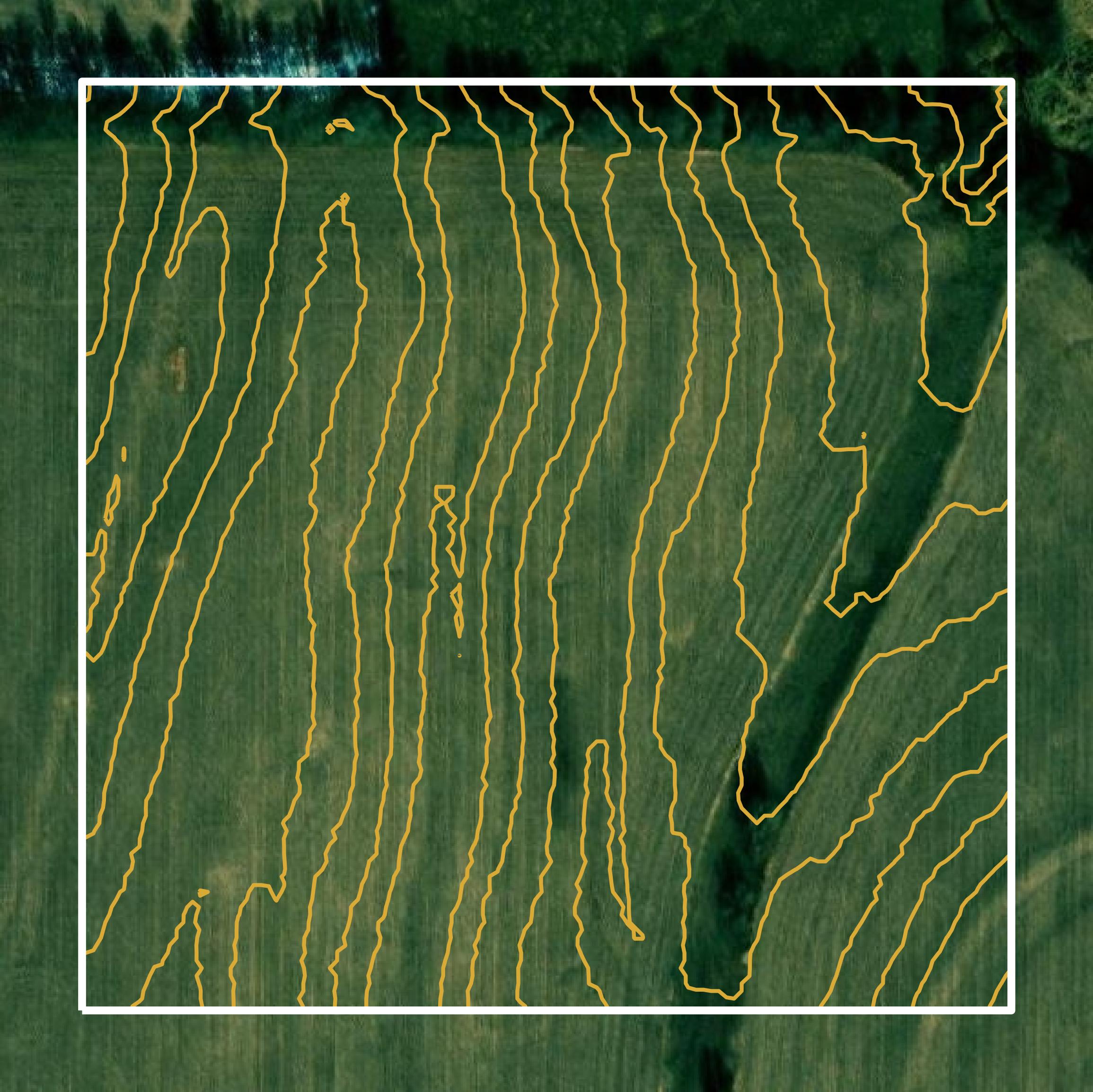 This image shows a contour map in Doniphan County created using GIS data in Equator.