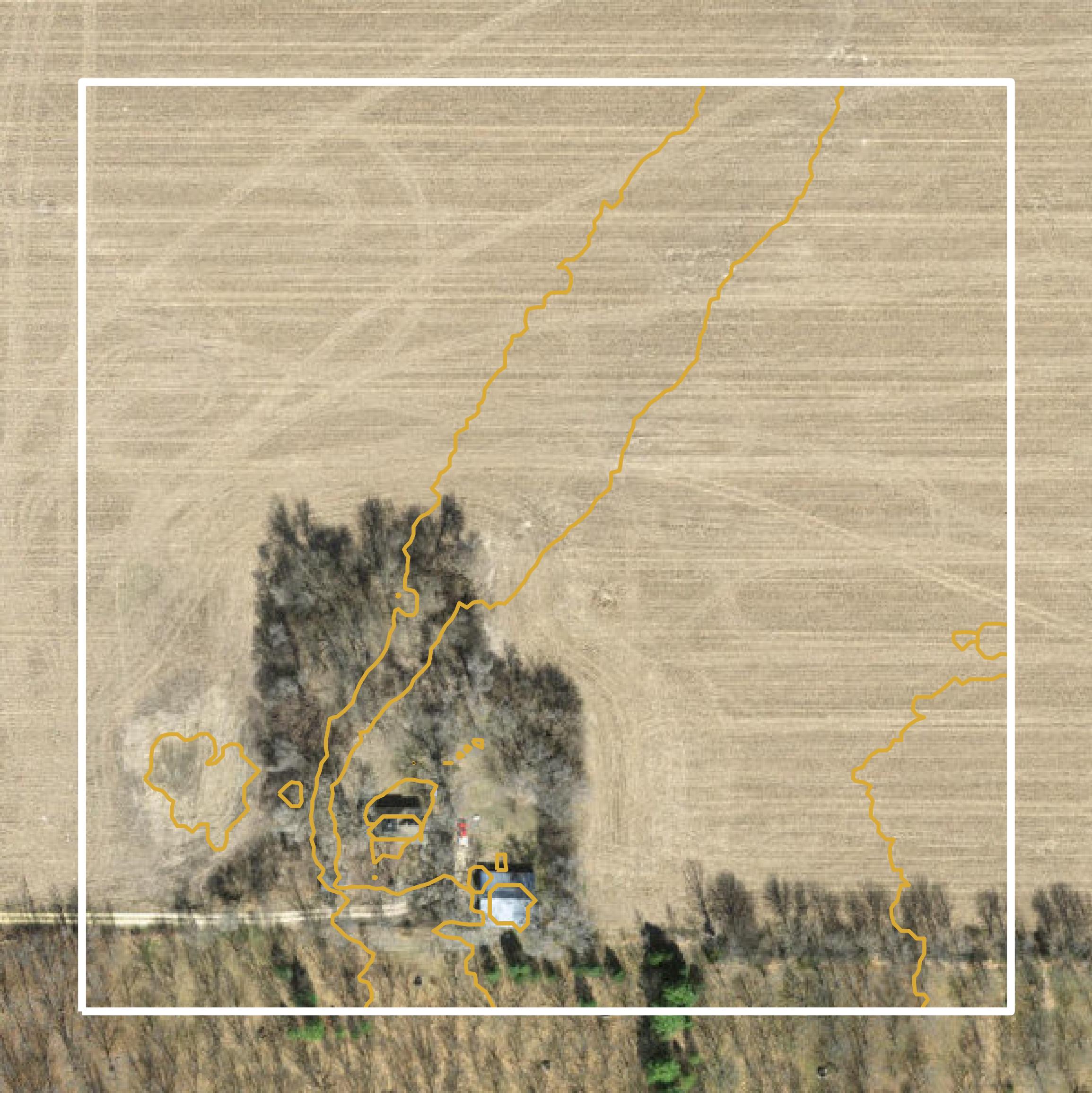 This image shows a contour map in Douglas County created using GIS data in Equator.