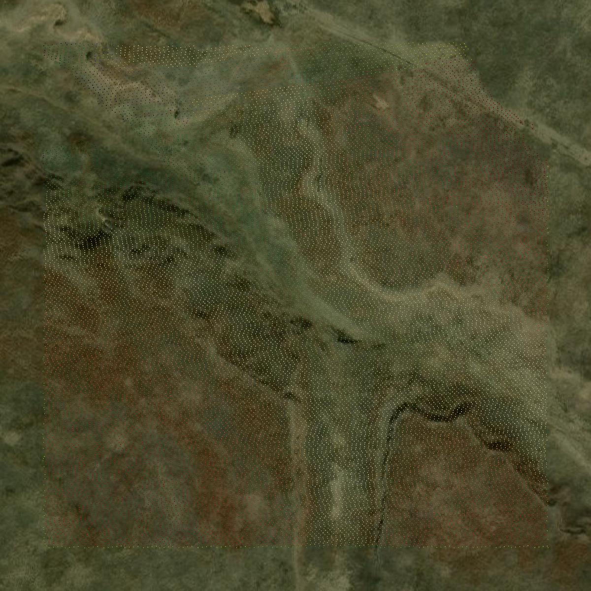 This image shows a LiDAR point cloud in Ford County created using GIS data in Equator.