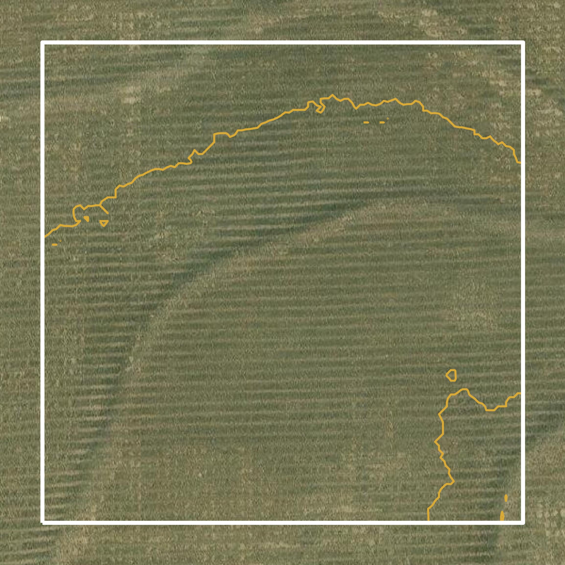This image shows a contour map in Gove County created using GIS data in Equator.