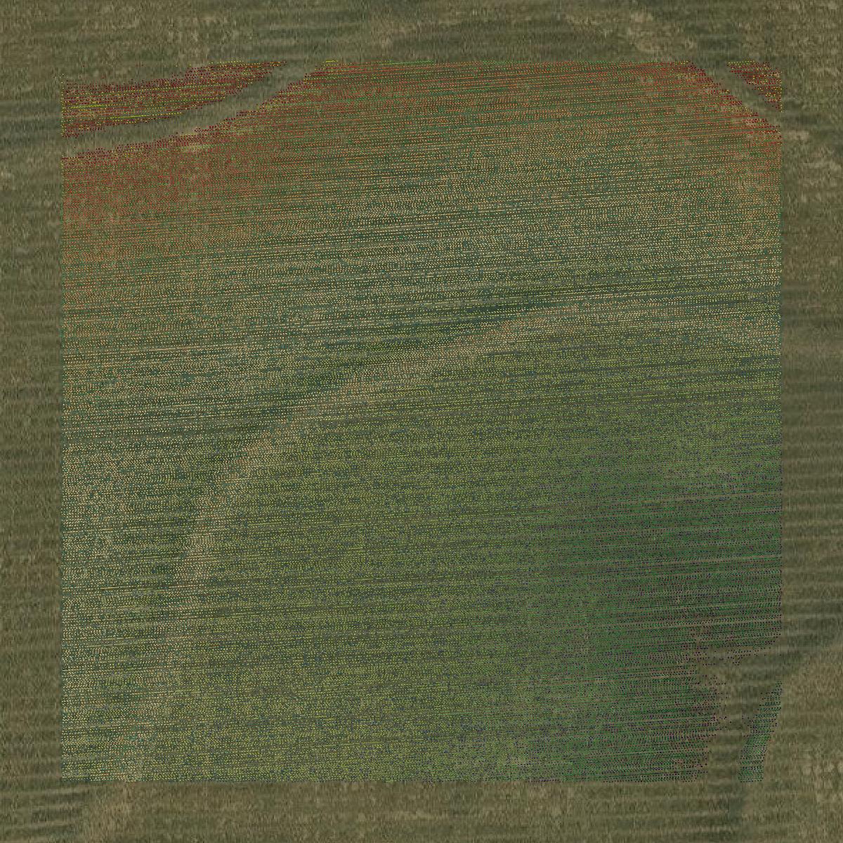 This image shows a LiDAR point cloud in Gove County created using GIS data in Equator.
