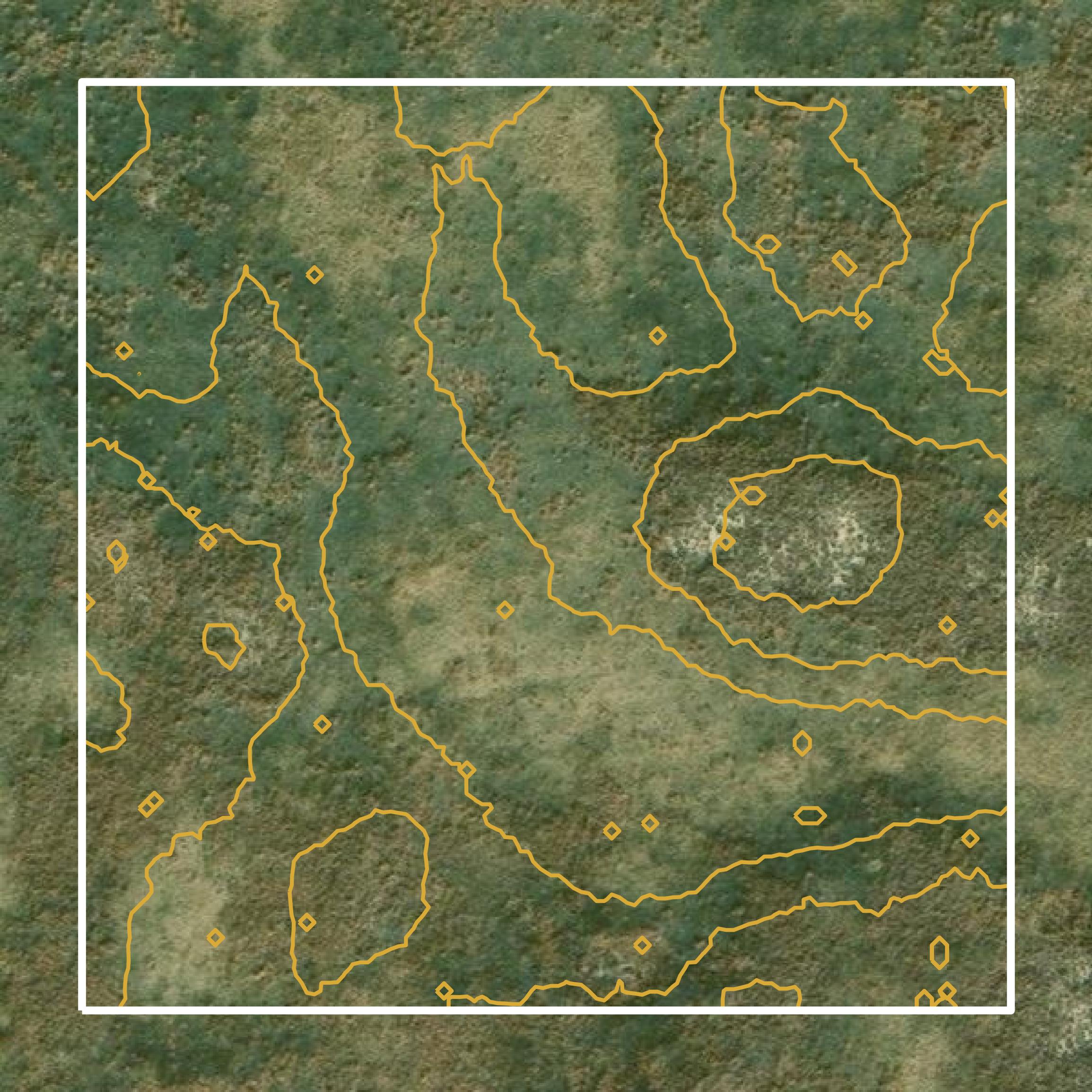 This image shows a contour map in Gray County created using GIS data in Equator.