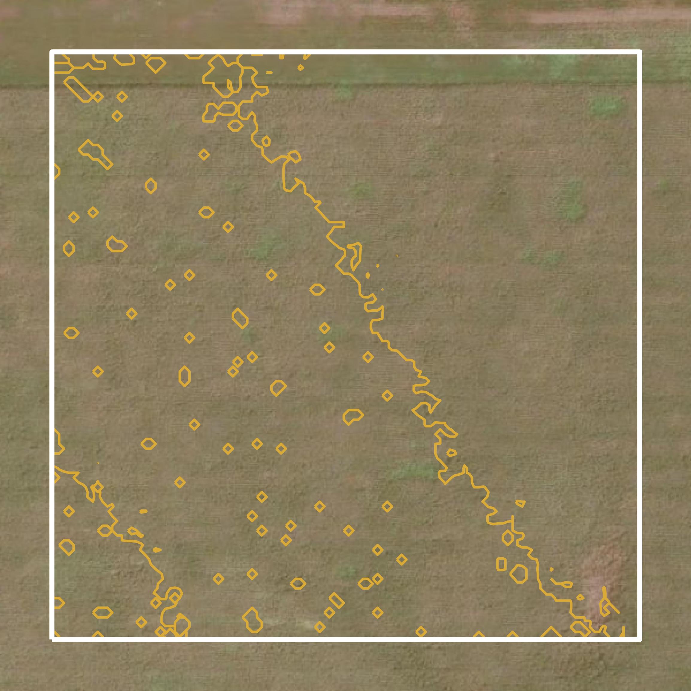 This image shows a contour map in Gray County created using GIS data in Equator.