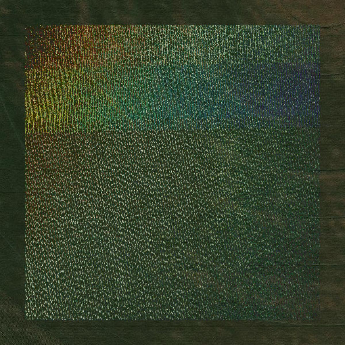 This image shows a LiDAR point cloud in Haskell County created using GIS data in Equator.