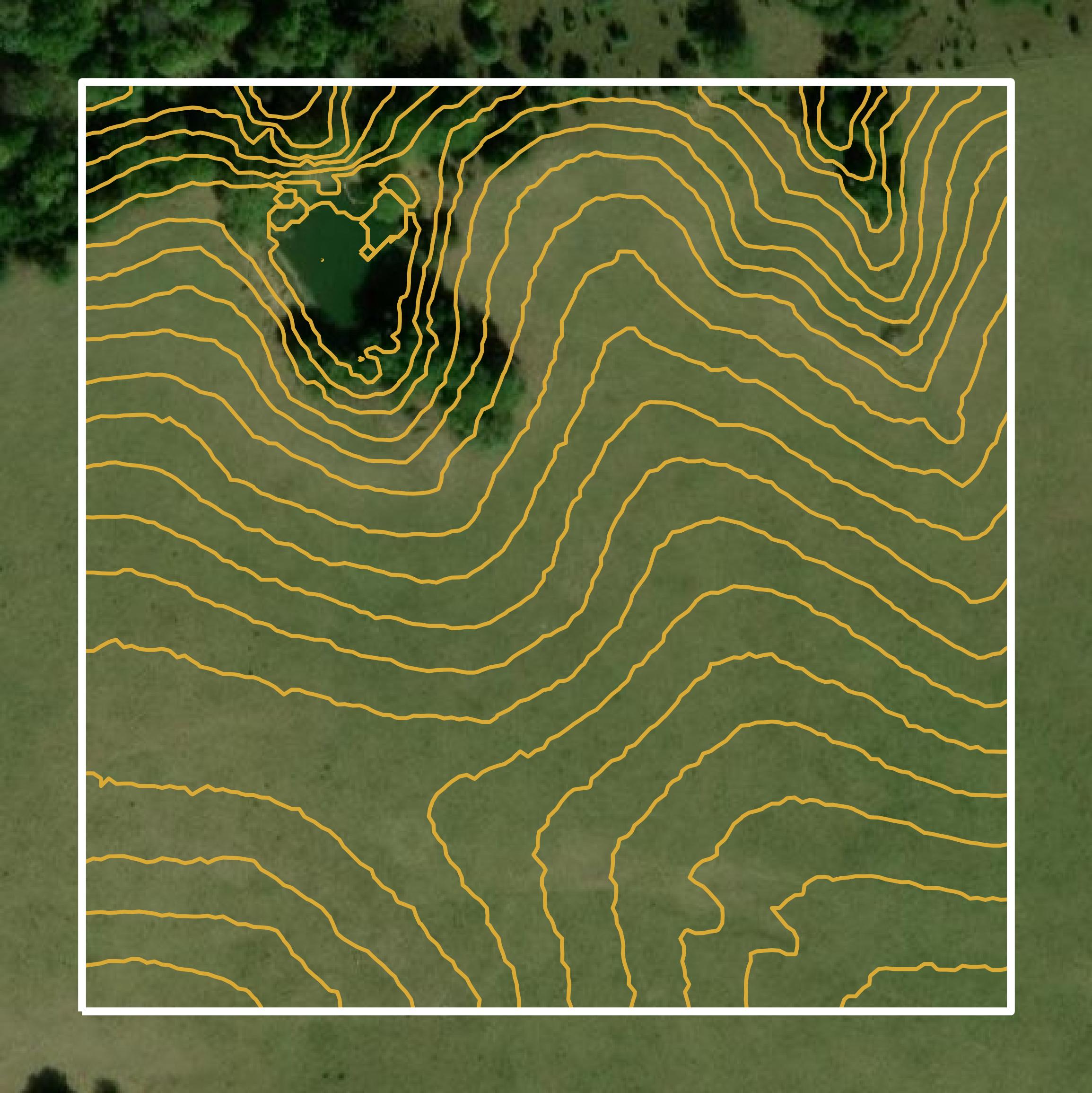 This image shows a contour map in Jefferson County created using GIS data in Equator.