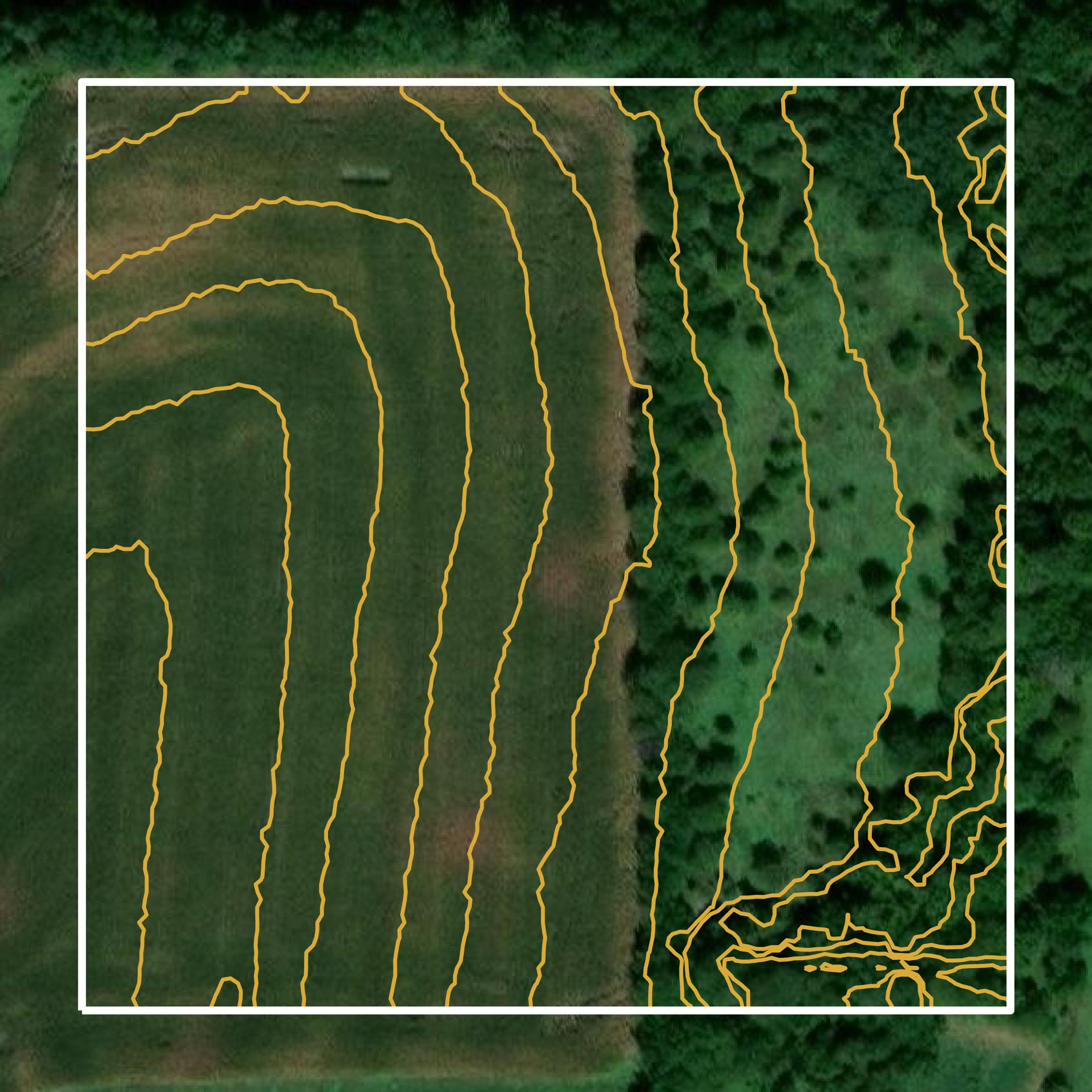 This image shows a contour map in Jefferson County created using GIS data in Equator.
