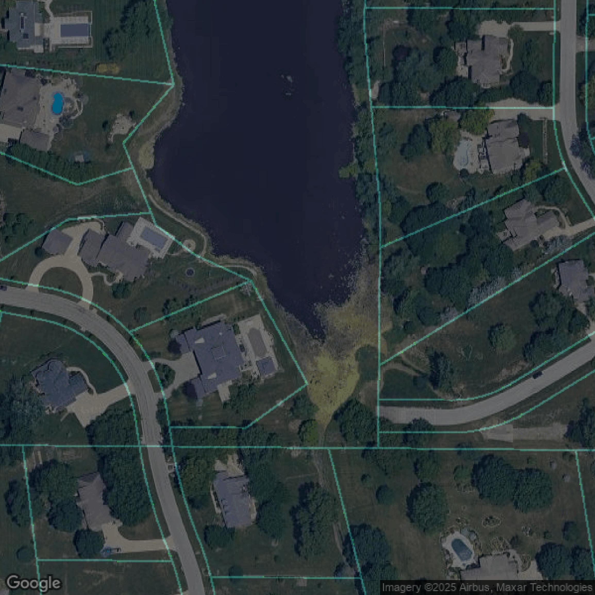 This image shows parcel data in Johnson County created using GIS data in Equator.