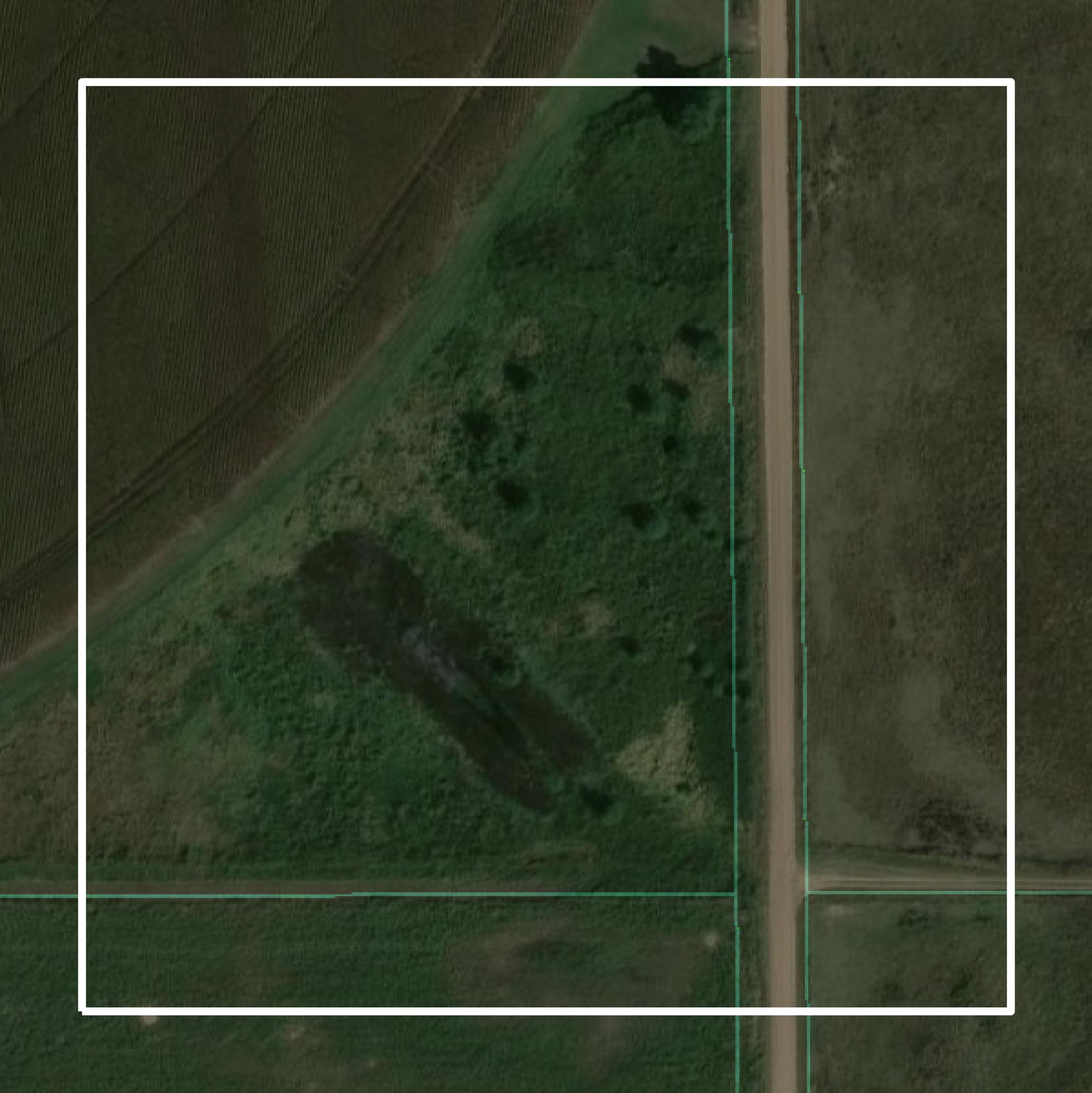 This image shows parcel and building data in Kiowa County created using GIS data in Equator.
