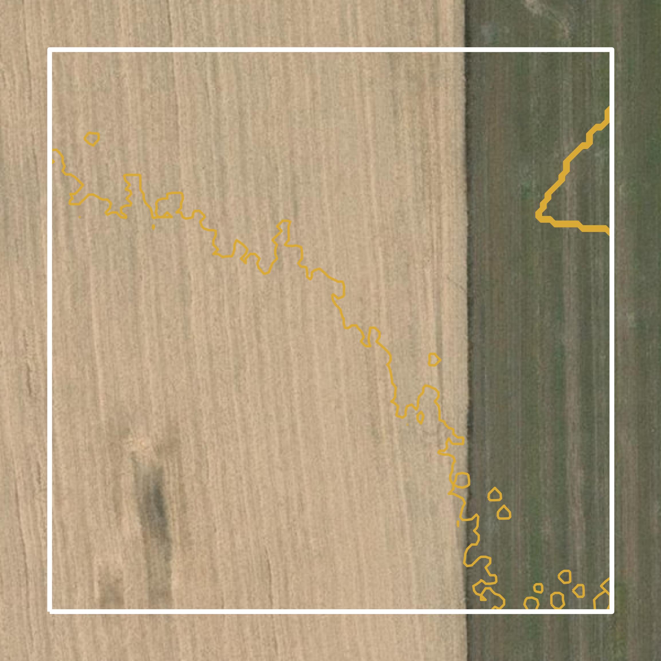 This image shows a contour map in Labette County created using GIS data in Equator.