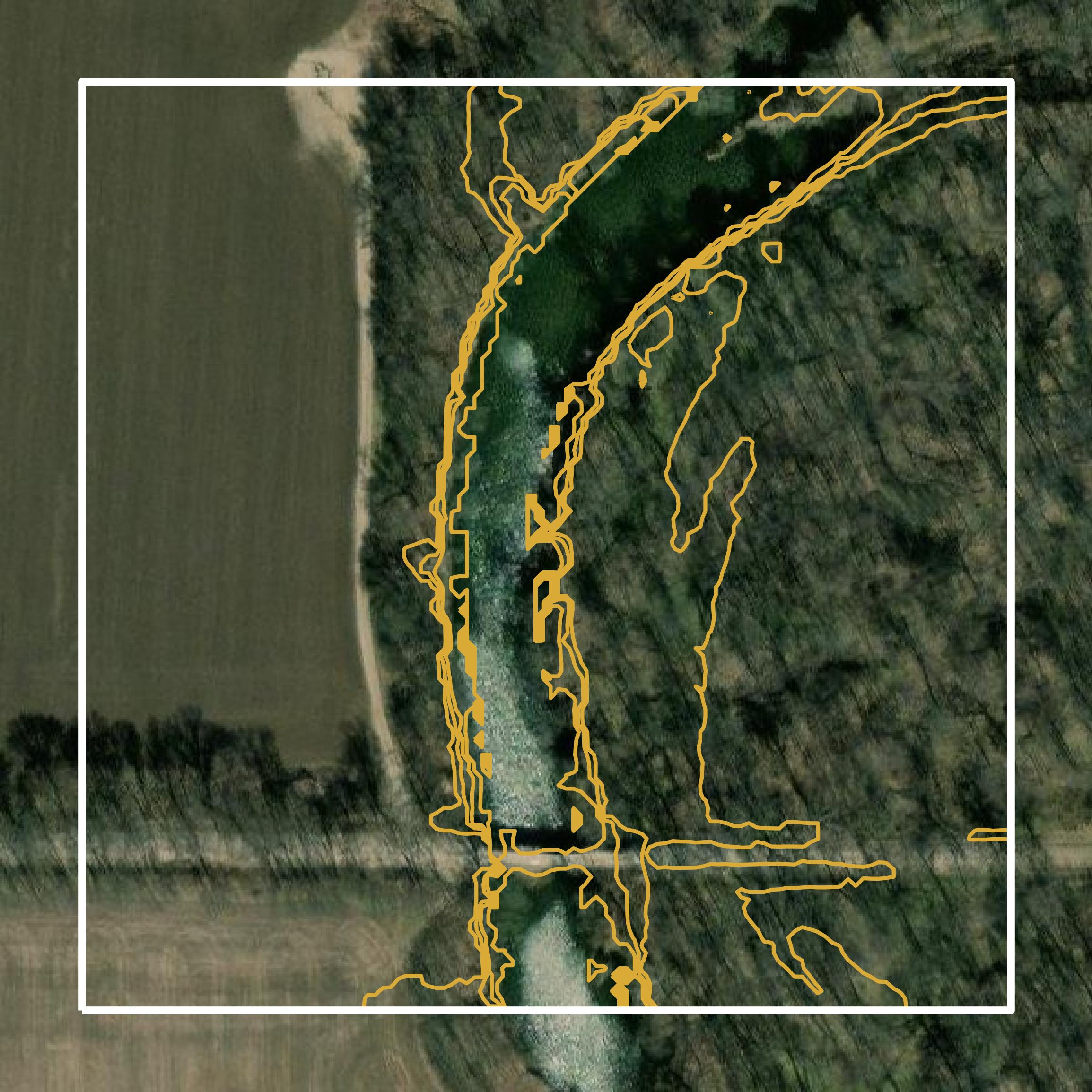This image shows a contour map in Labette County created using GIS data in Equator.
