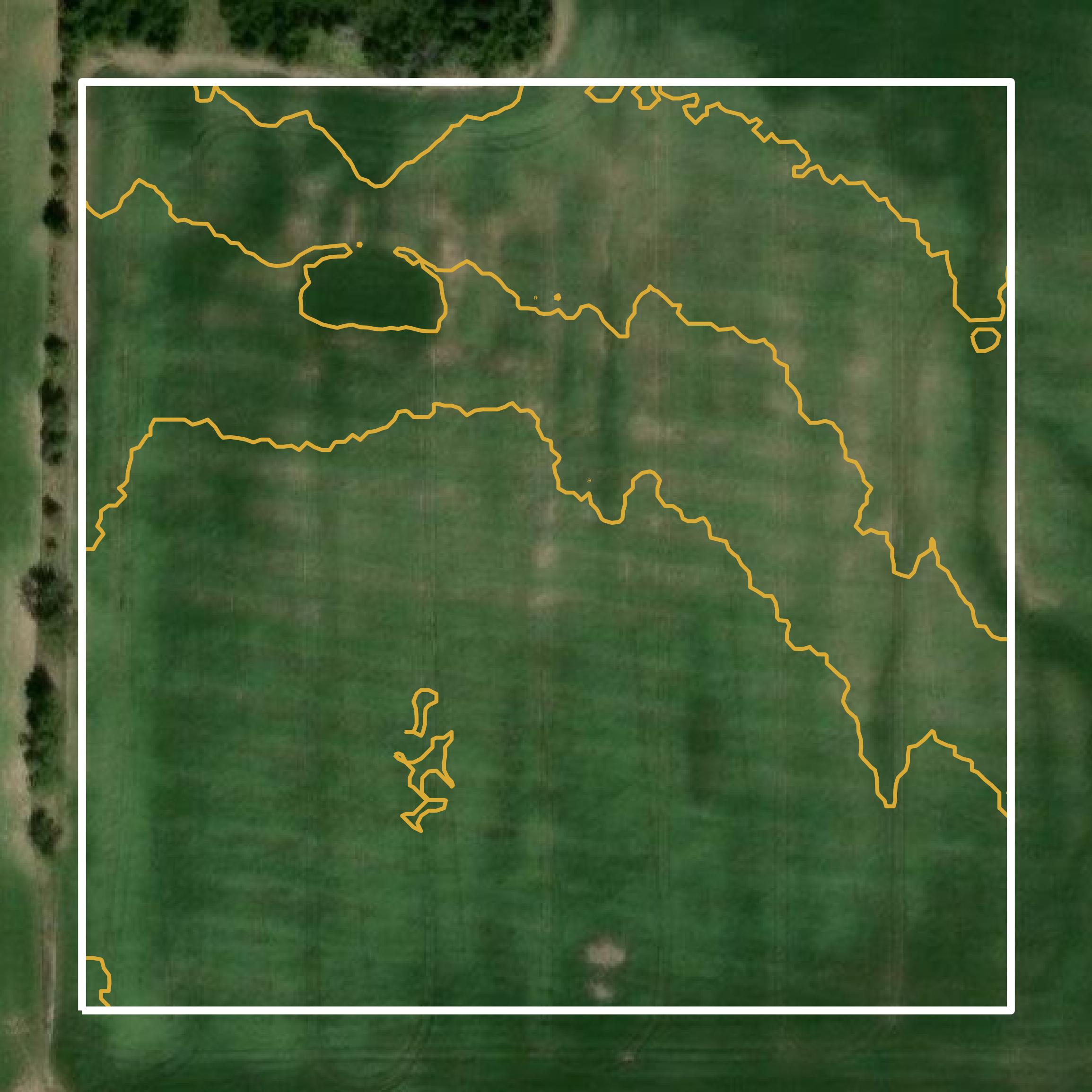 This image shows a contour map in Linn County created using GIS data in Equator.