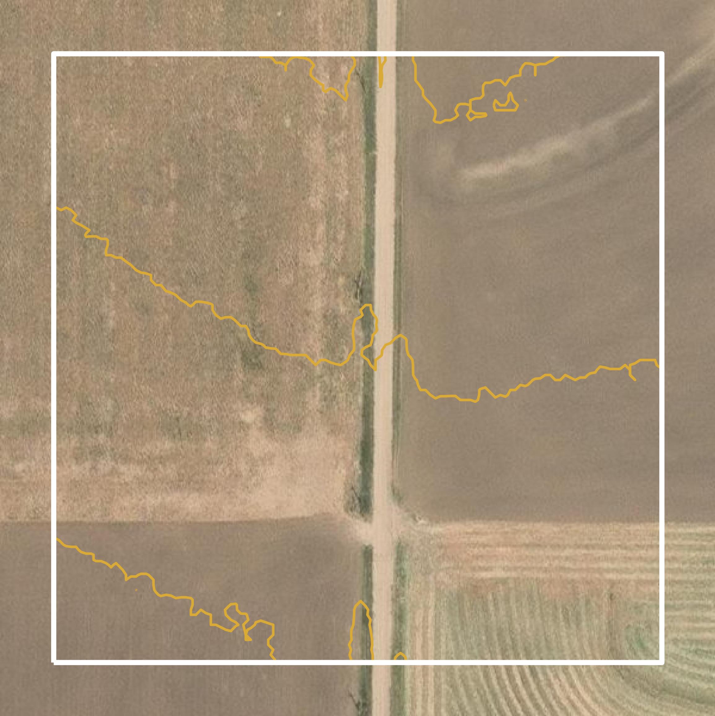 This image shows a contour map in Logan County created using GIS data in Equator.