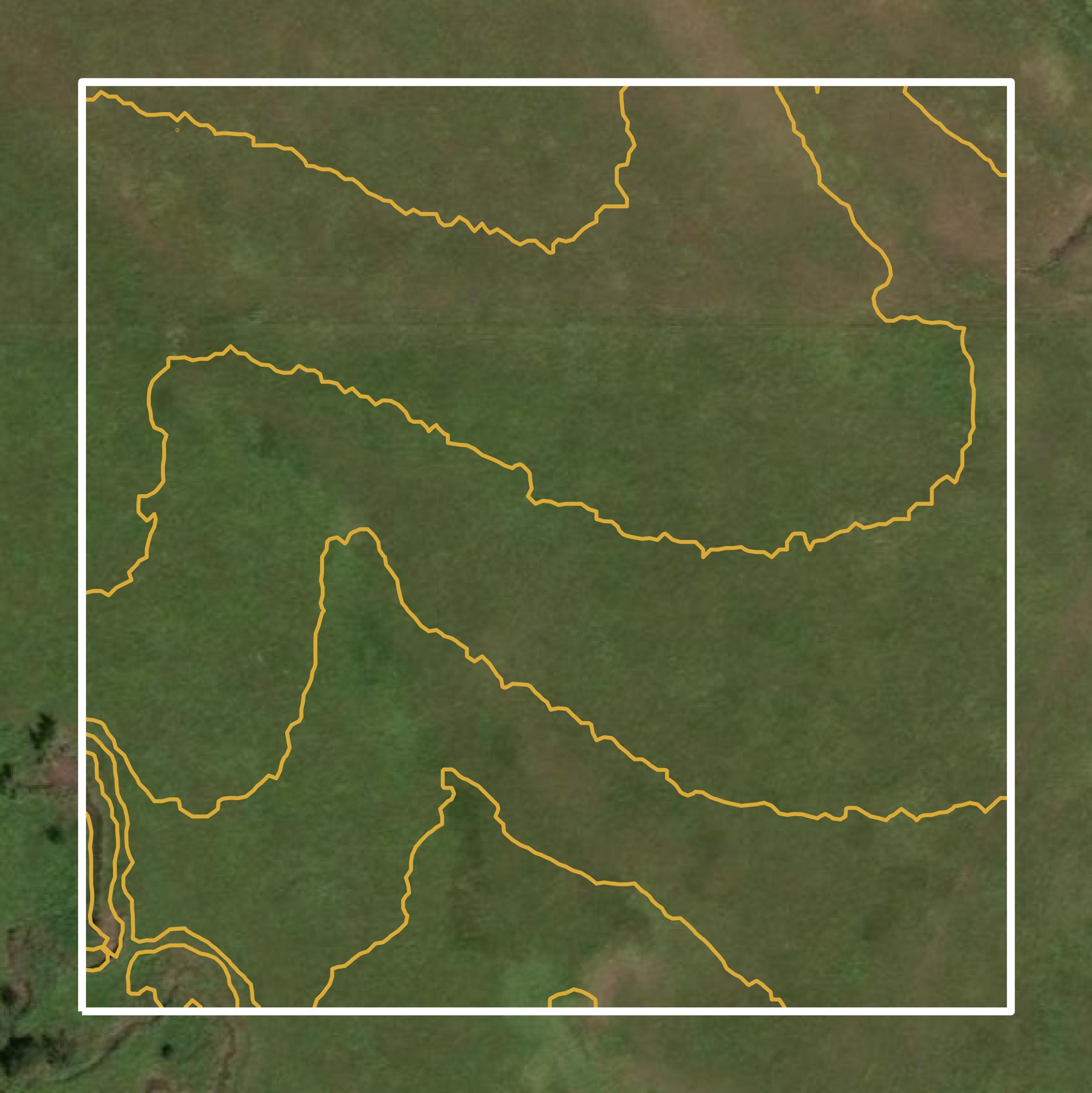 This image shows a contour map in Lyon County created using GIS data in Equator.